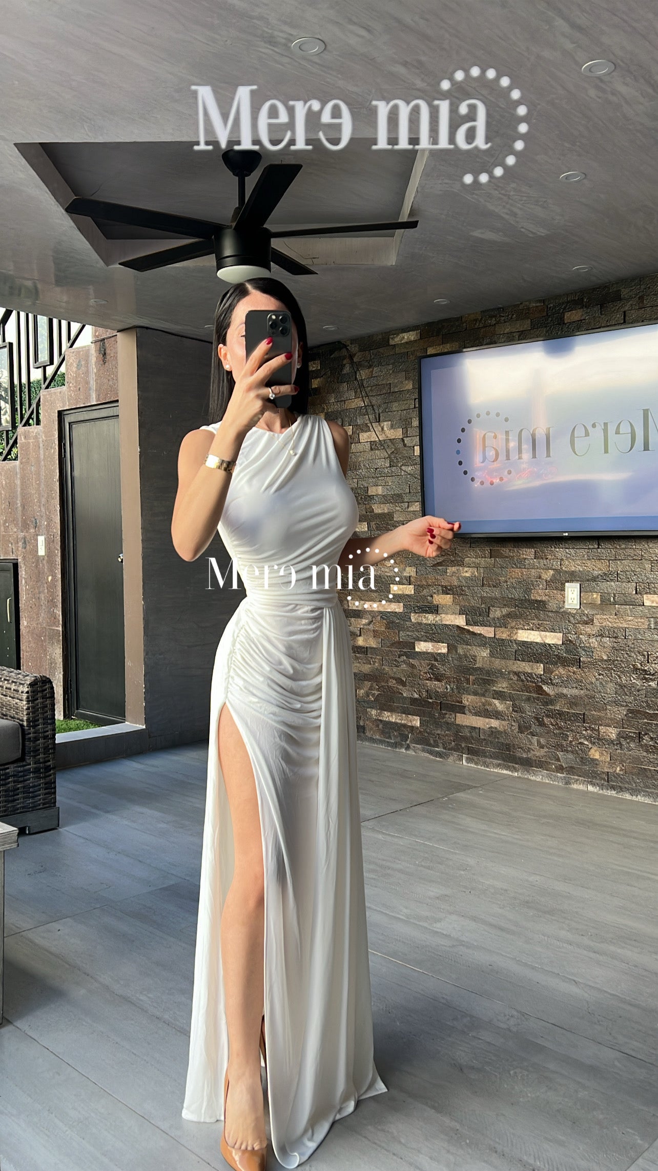 Vestido blanco cruzado