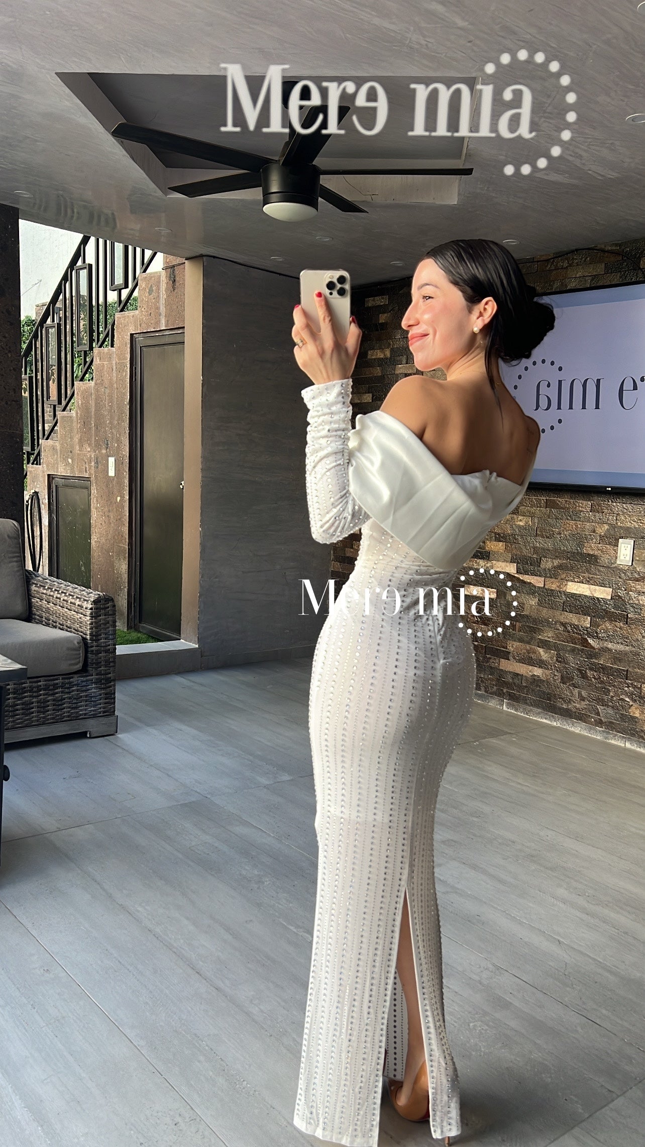 Vestido blanco plata apl ml