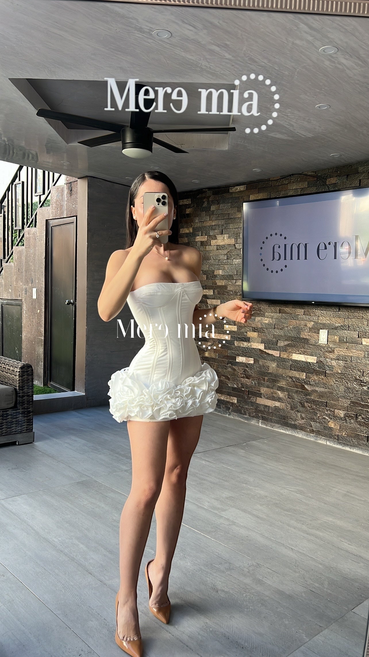 Vestido blanco flores ab