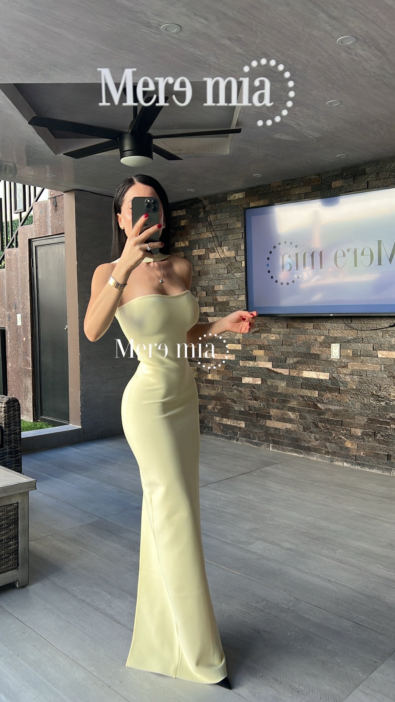 Vestido amarillo halter