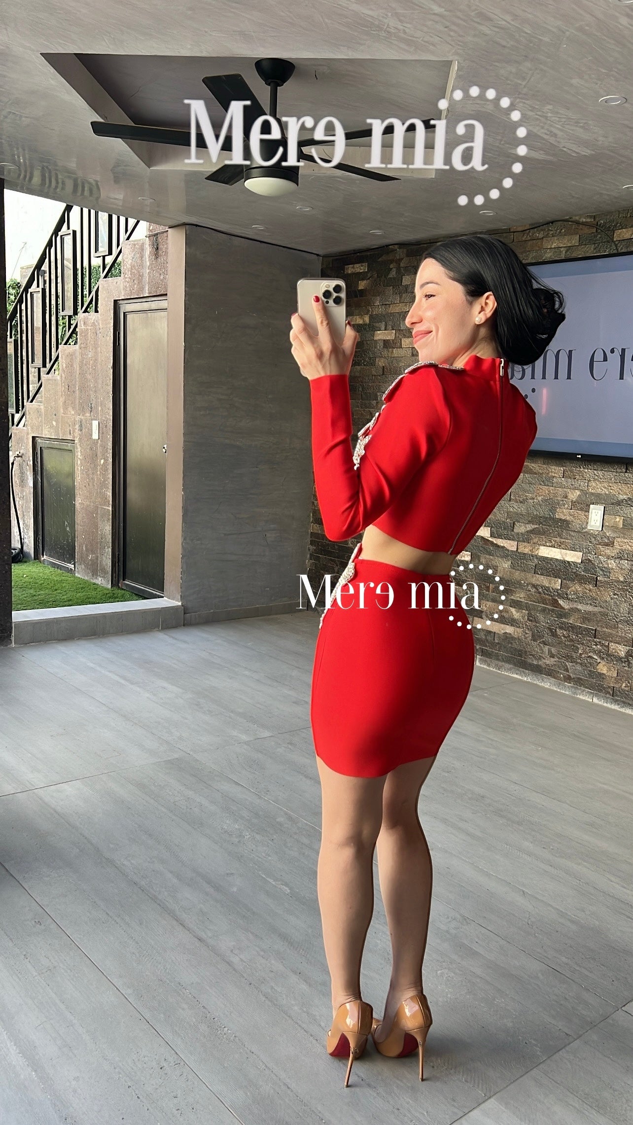 Conjunto rojo flores