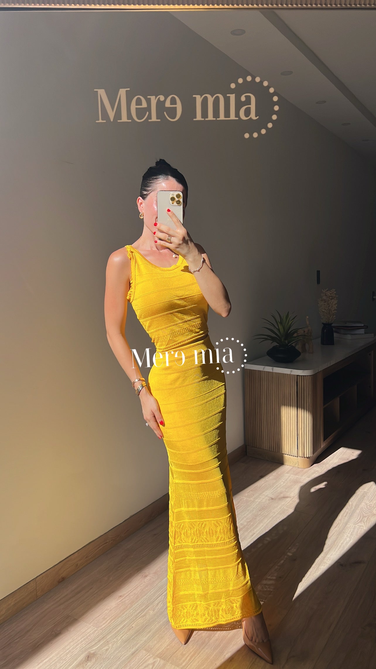 Conjunto mostaza knitted