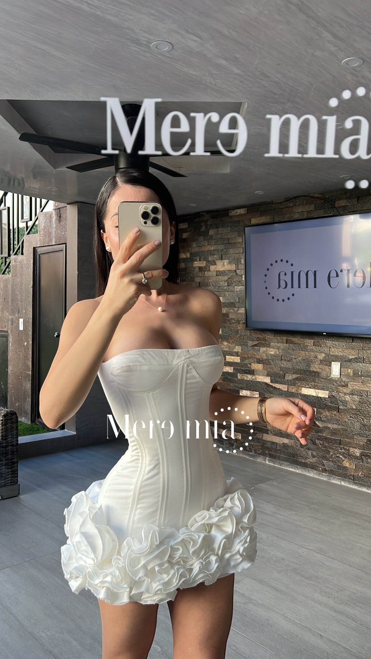 Vestido blanco flores ab