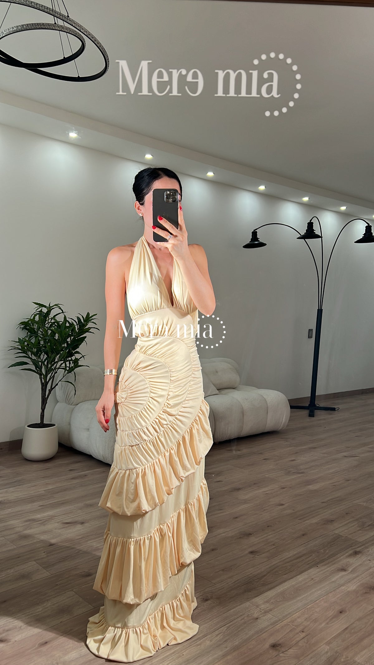 Vestido Olanes asimétrico