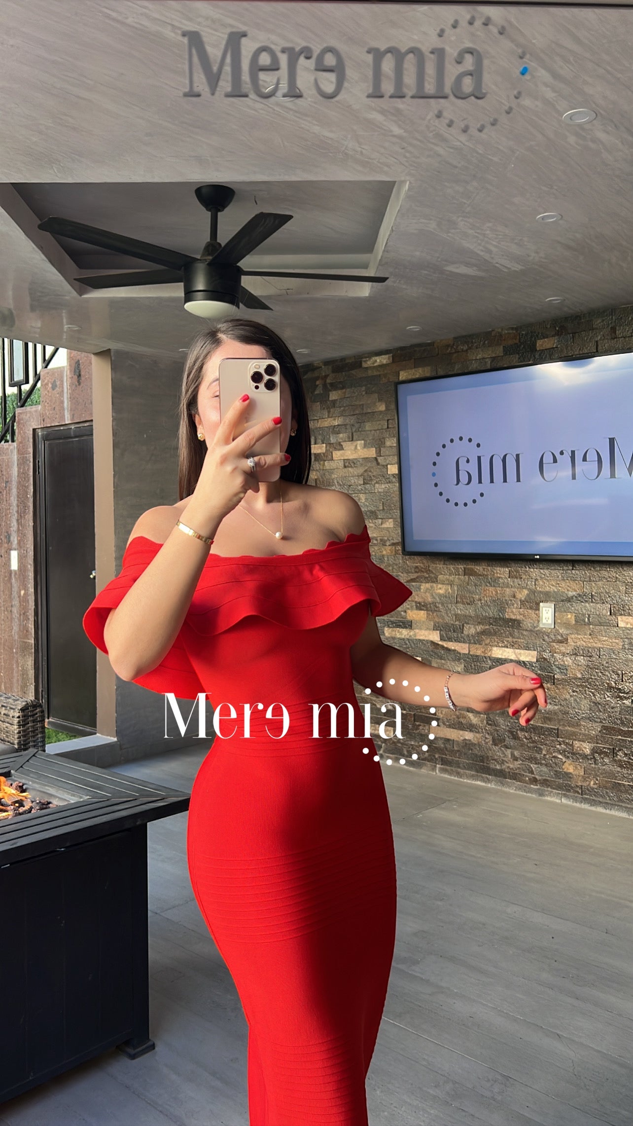 Vestido olan Ruff hombros