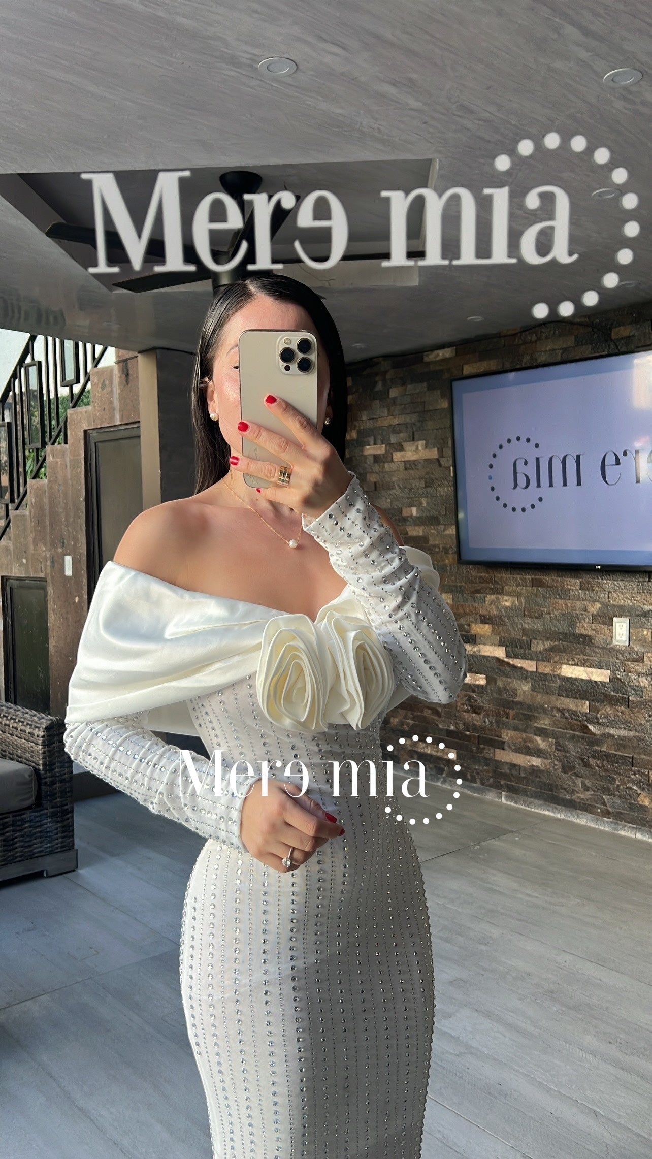 Vestido blanco plata apl ml