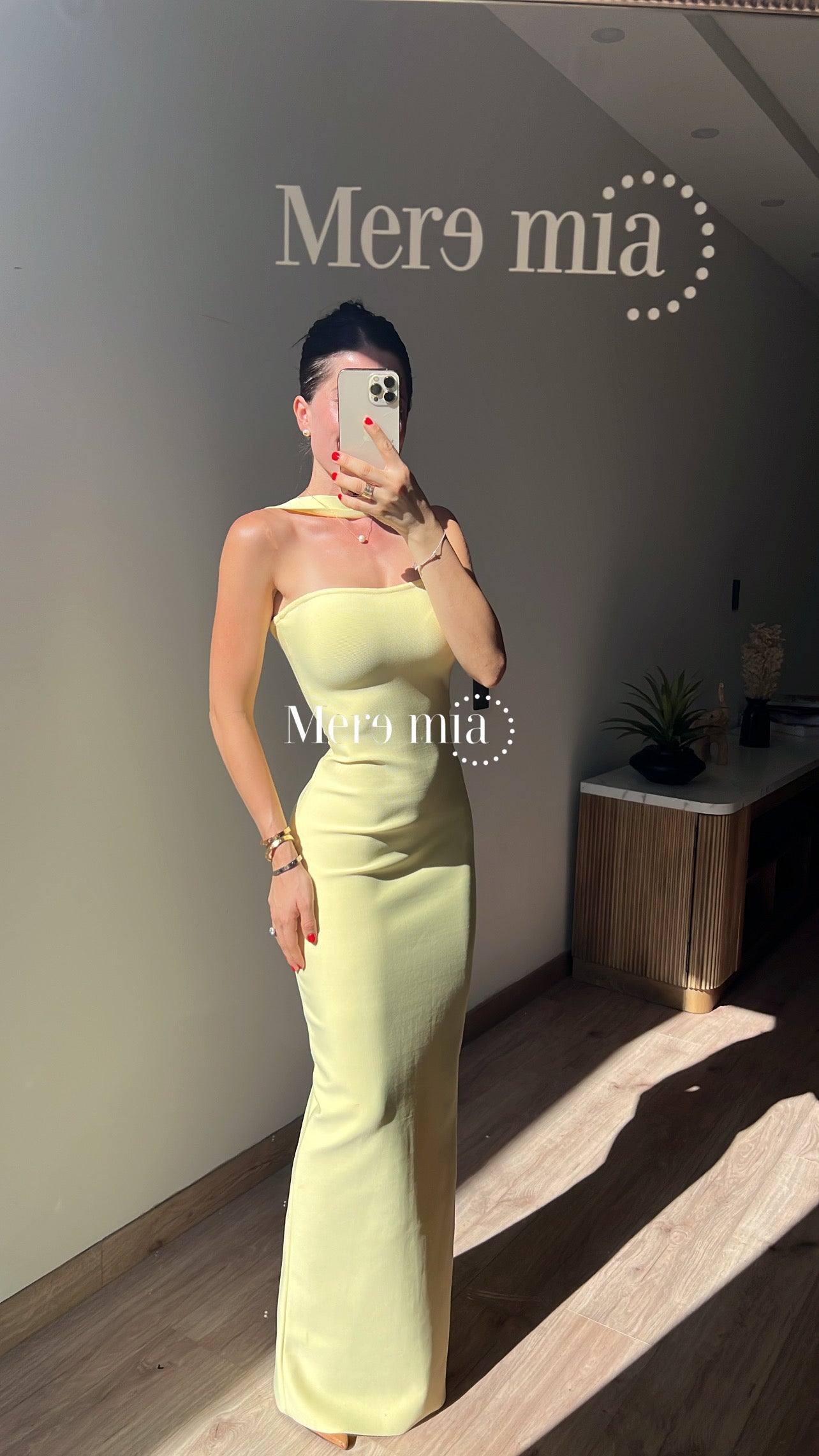 Vestido amarillo halter