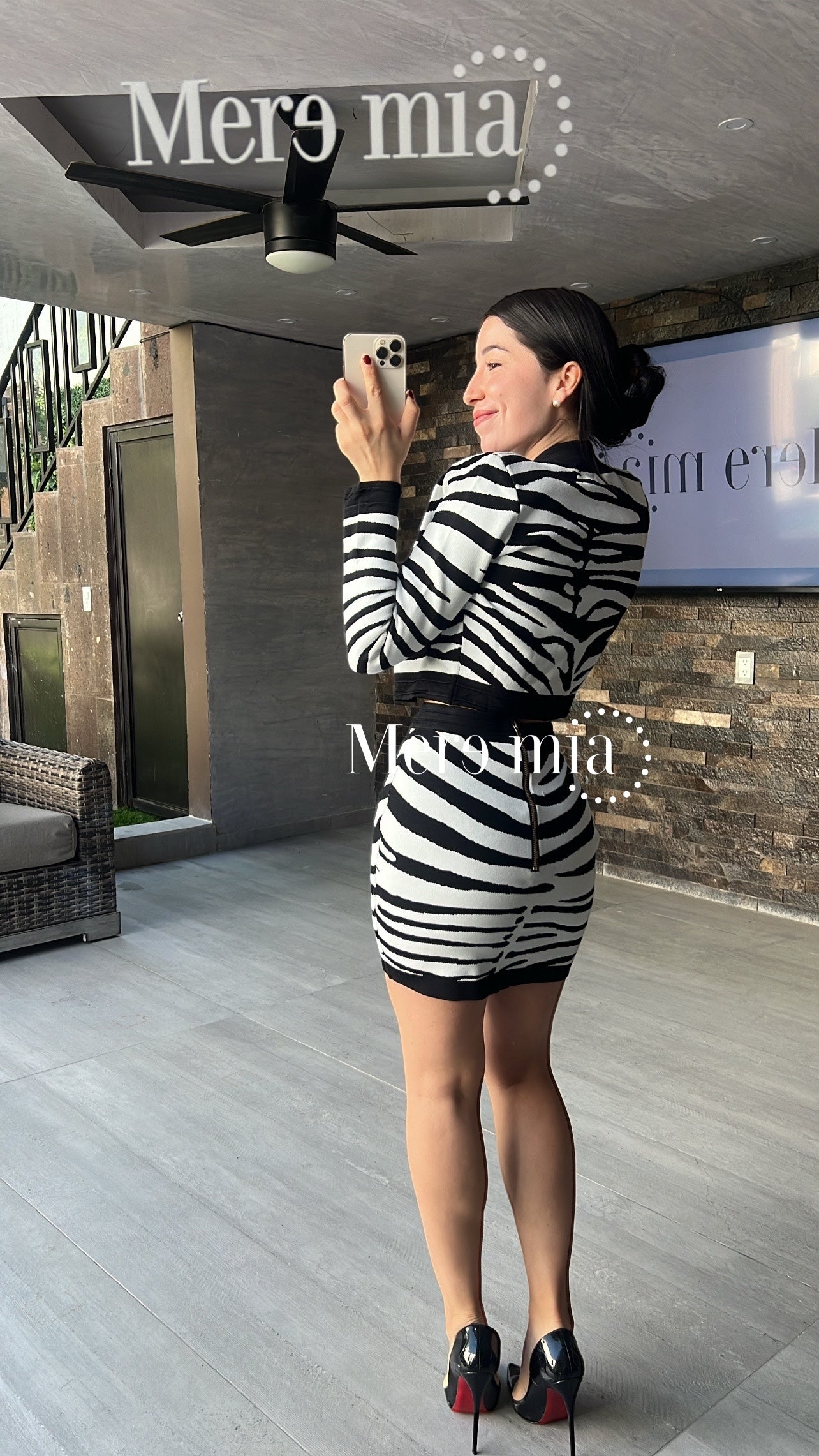 Chamarra zebra corto