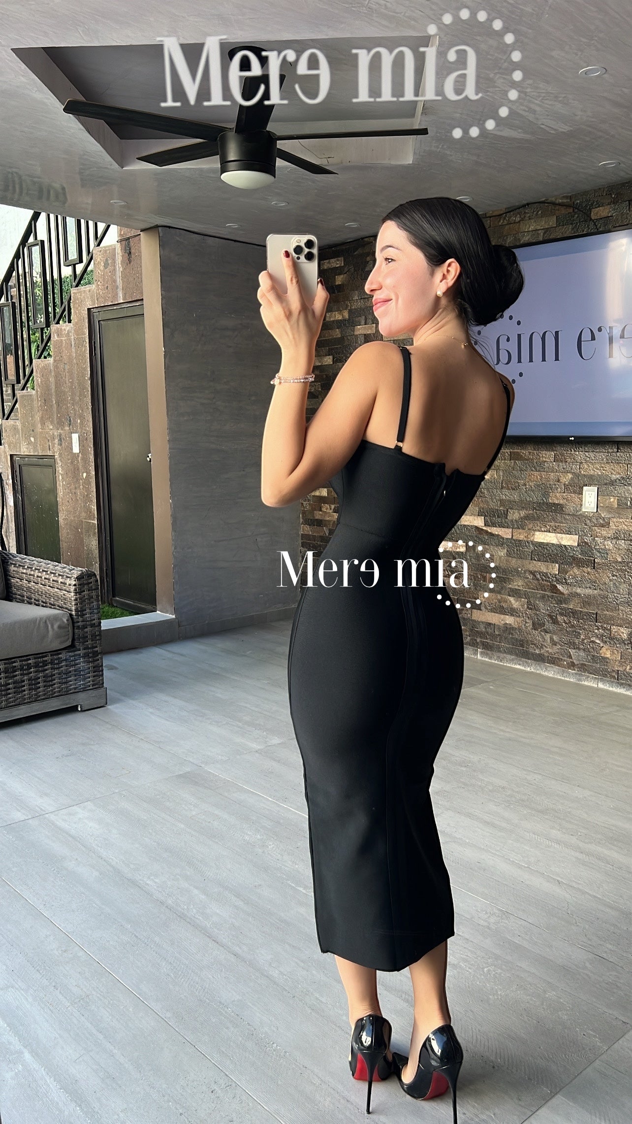 Vestido negro copas apl