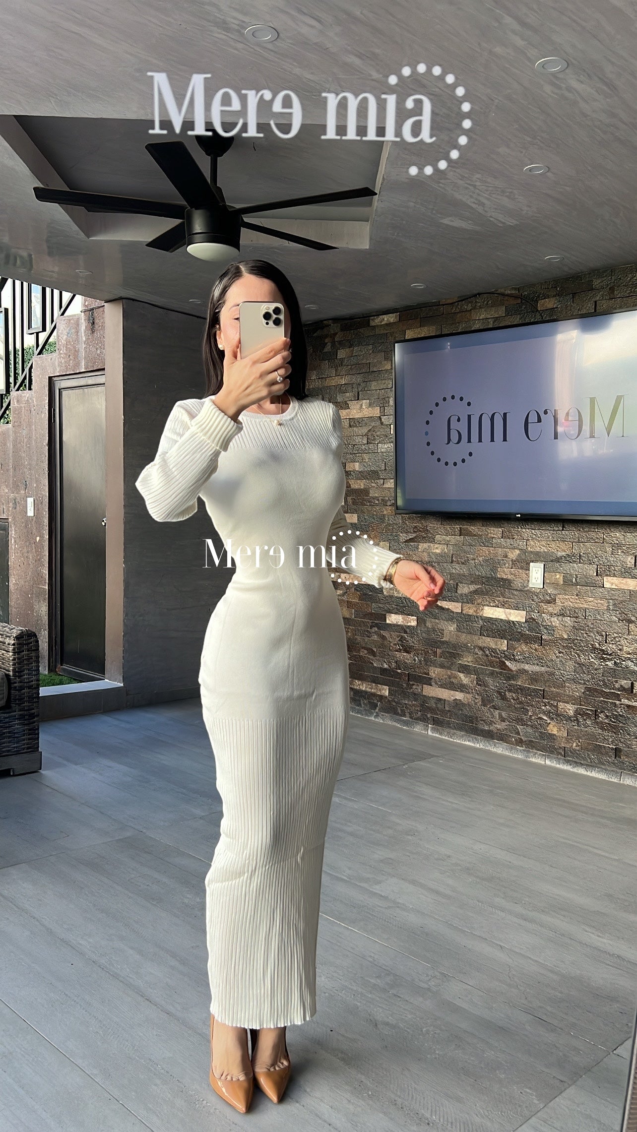 Vestido blanco sweater