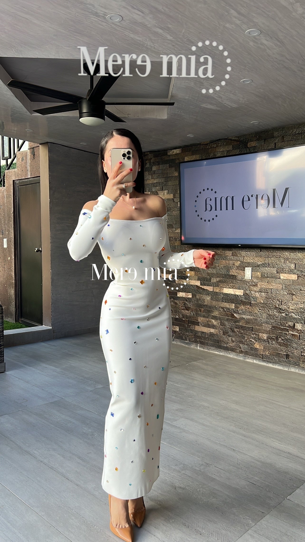 Vestido blanco apl colores