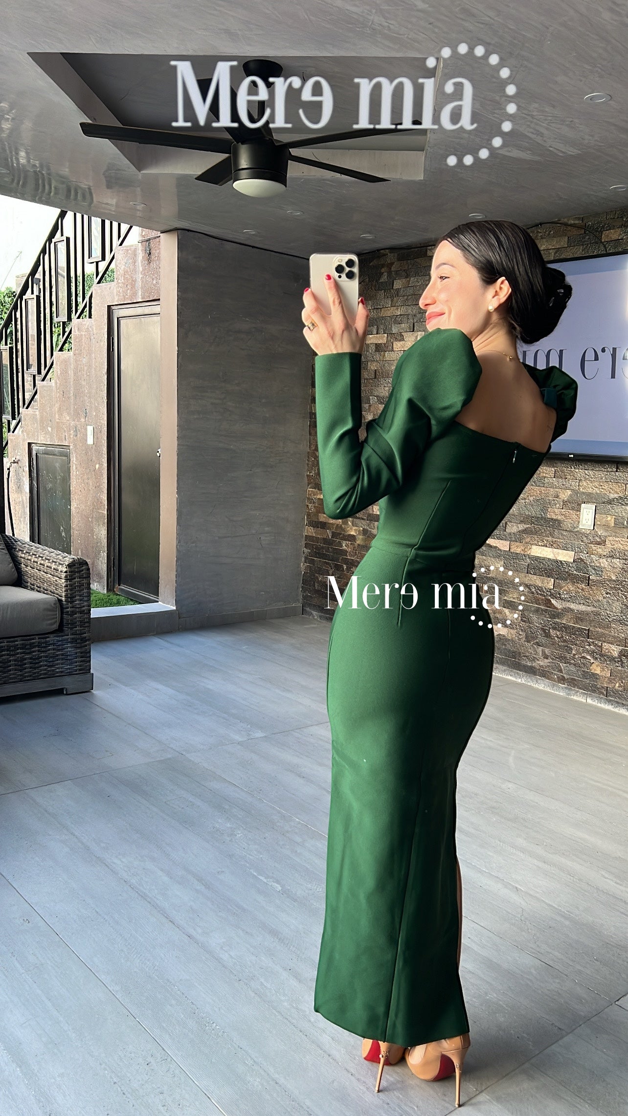 Vestido verde cruzado ml