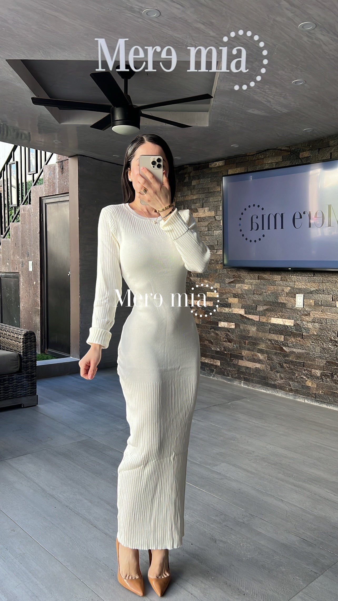 Vestido blanco sweater