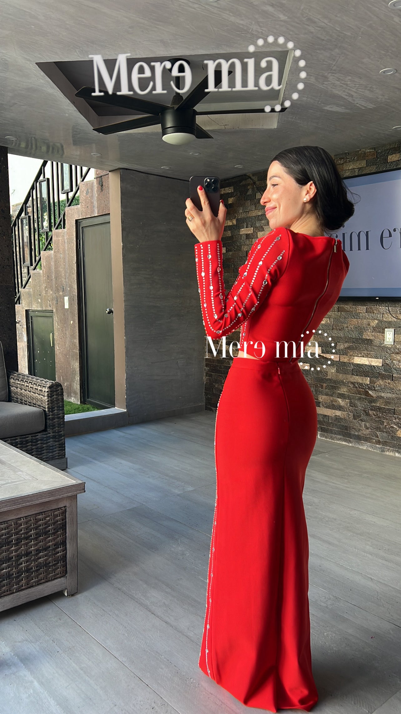 Conjunto rojo puntos ml