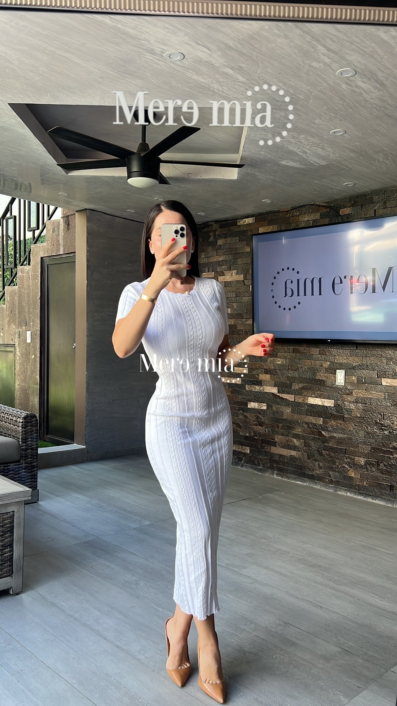 Vestido blanco mc rayas