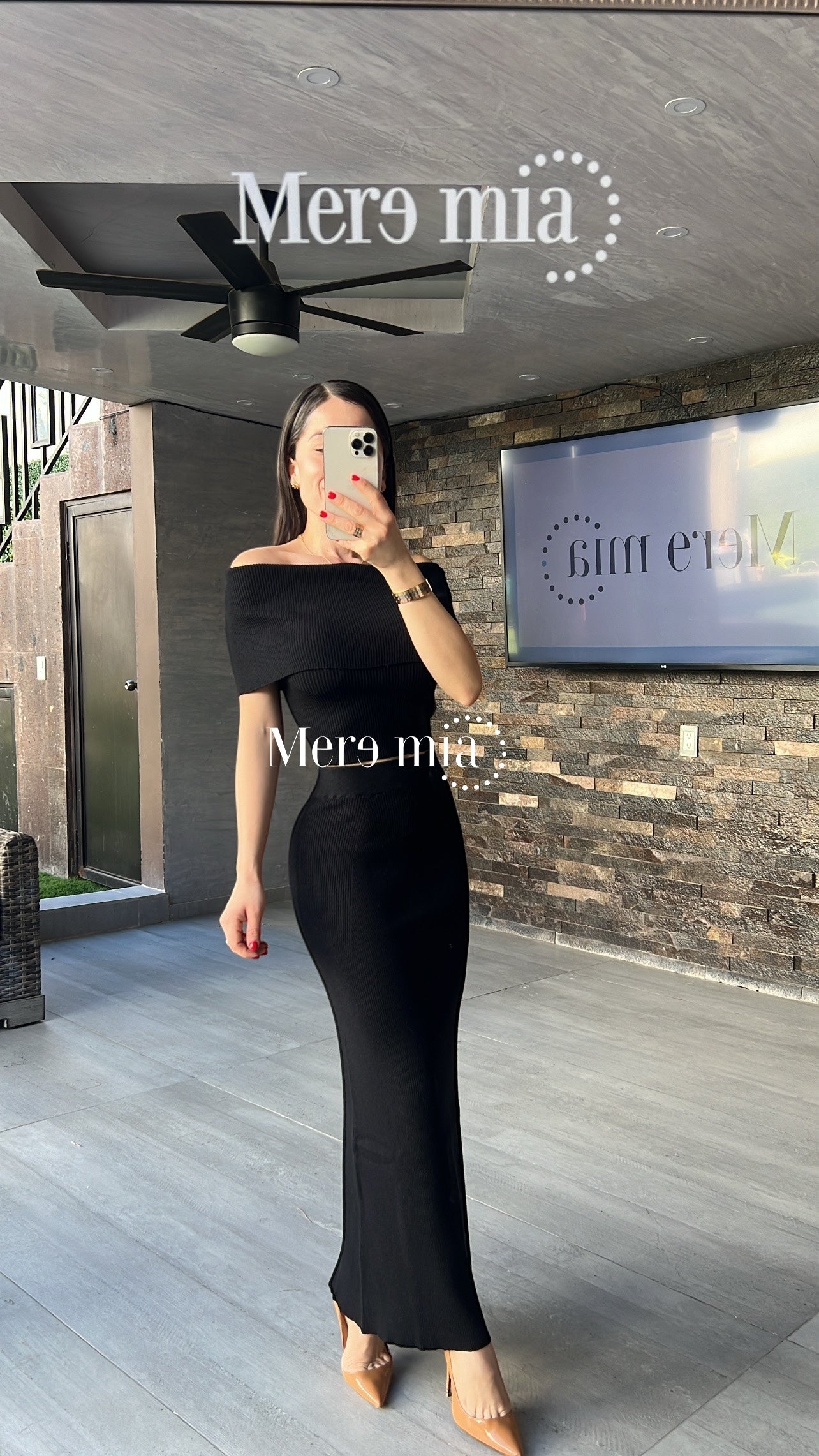 Conjunto olan liso hombros