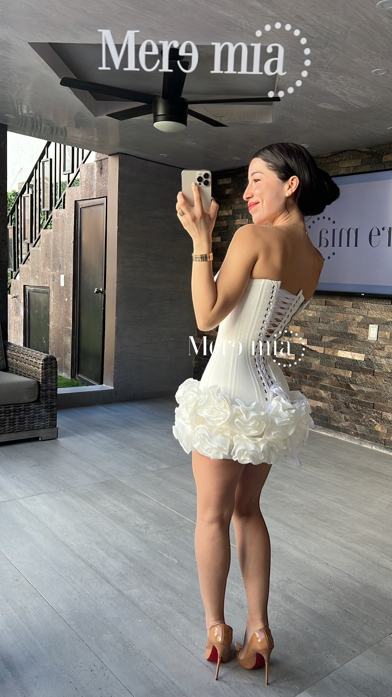 Vestido blanco flores ab