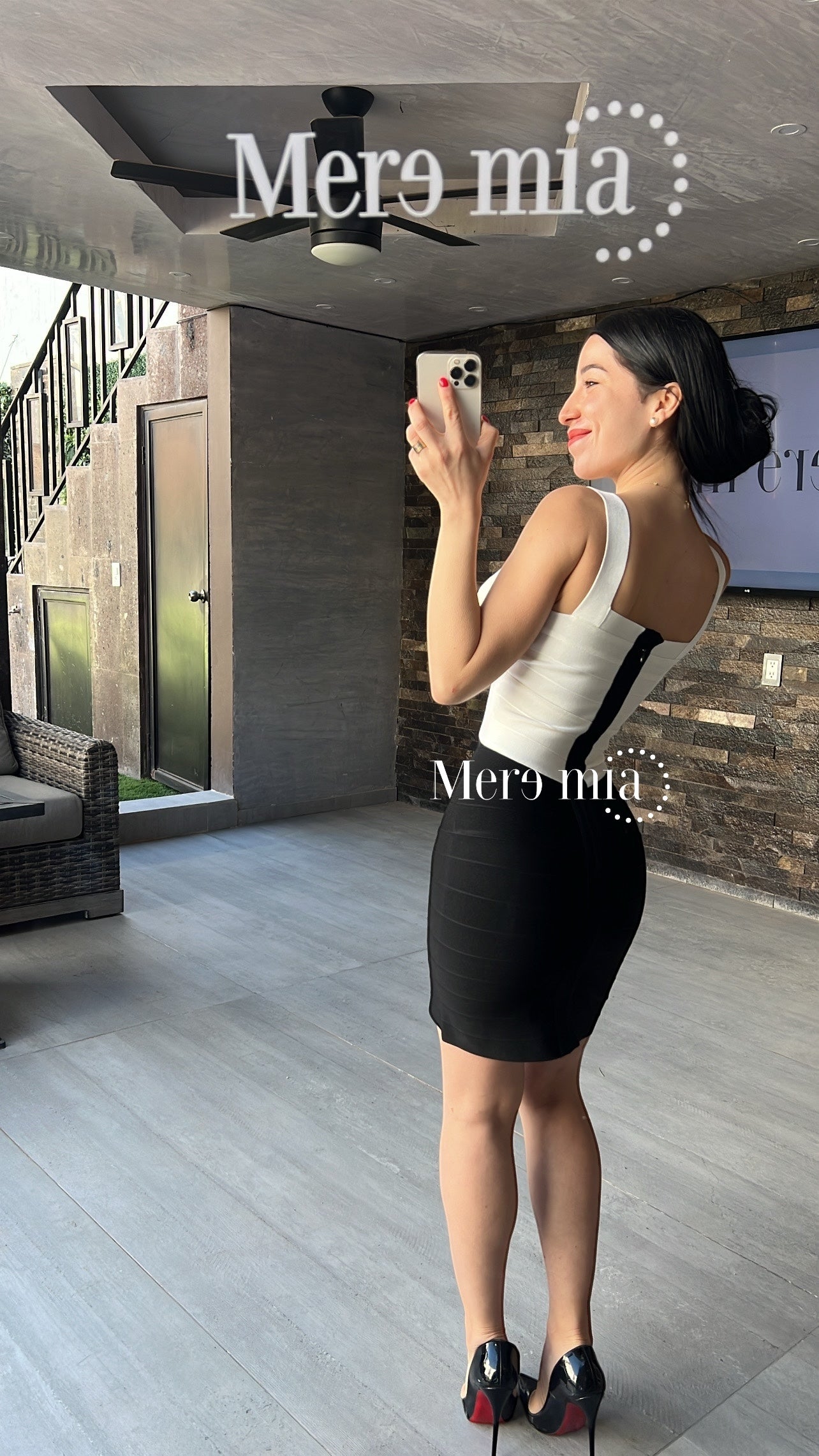 Vestido gris negro