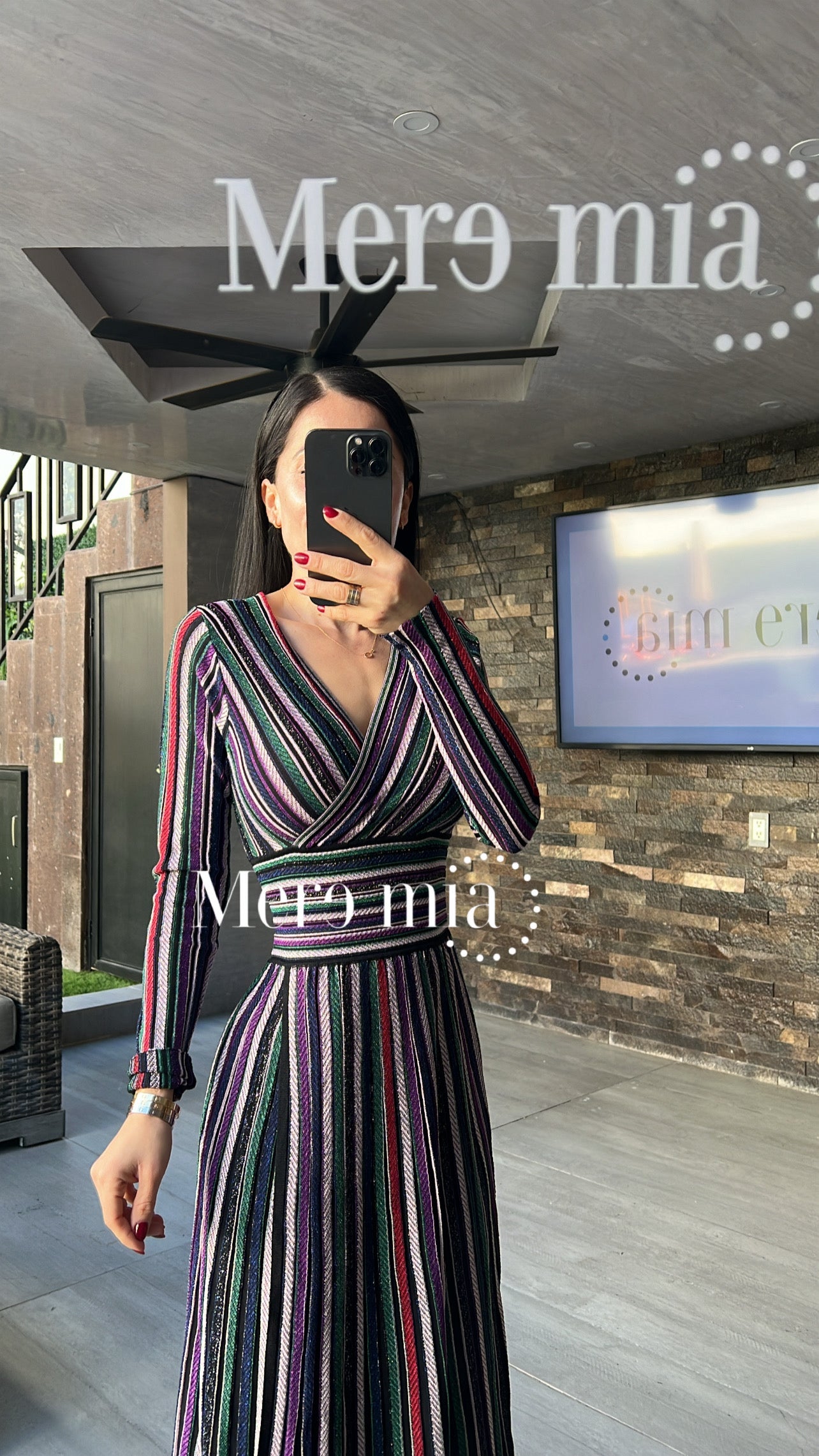 Vestido rayado obs V