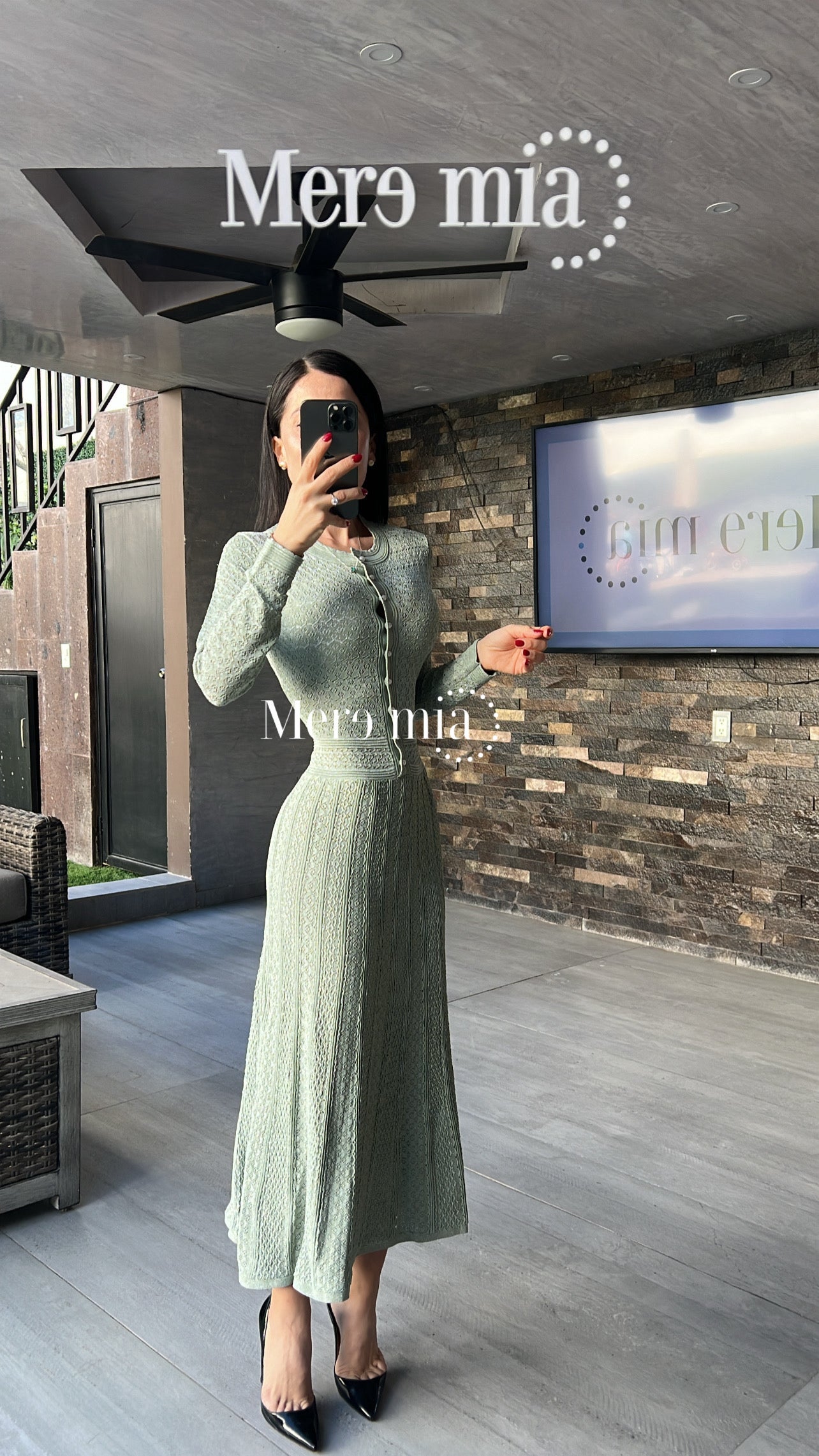 Vestido verde pist ml