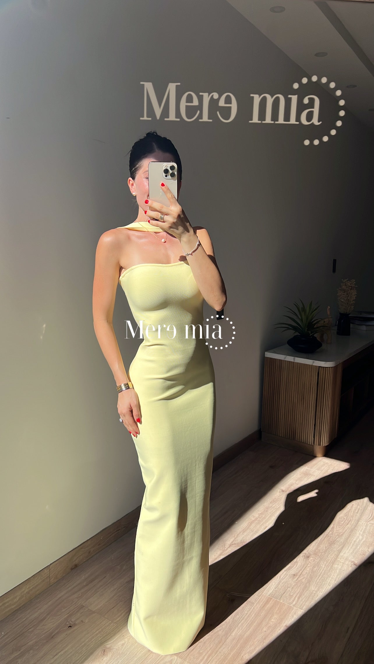 Vestido amarillo halter