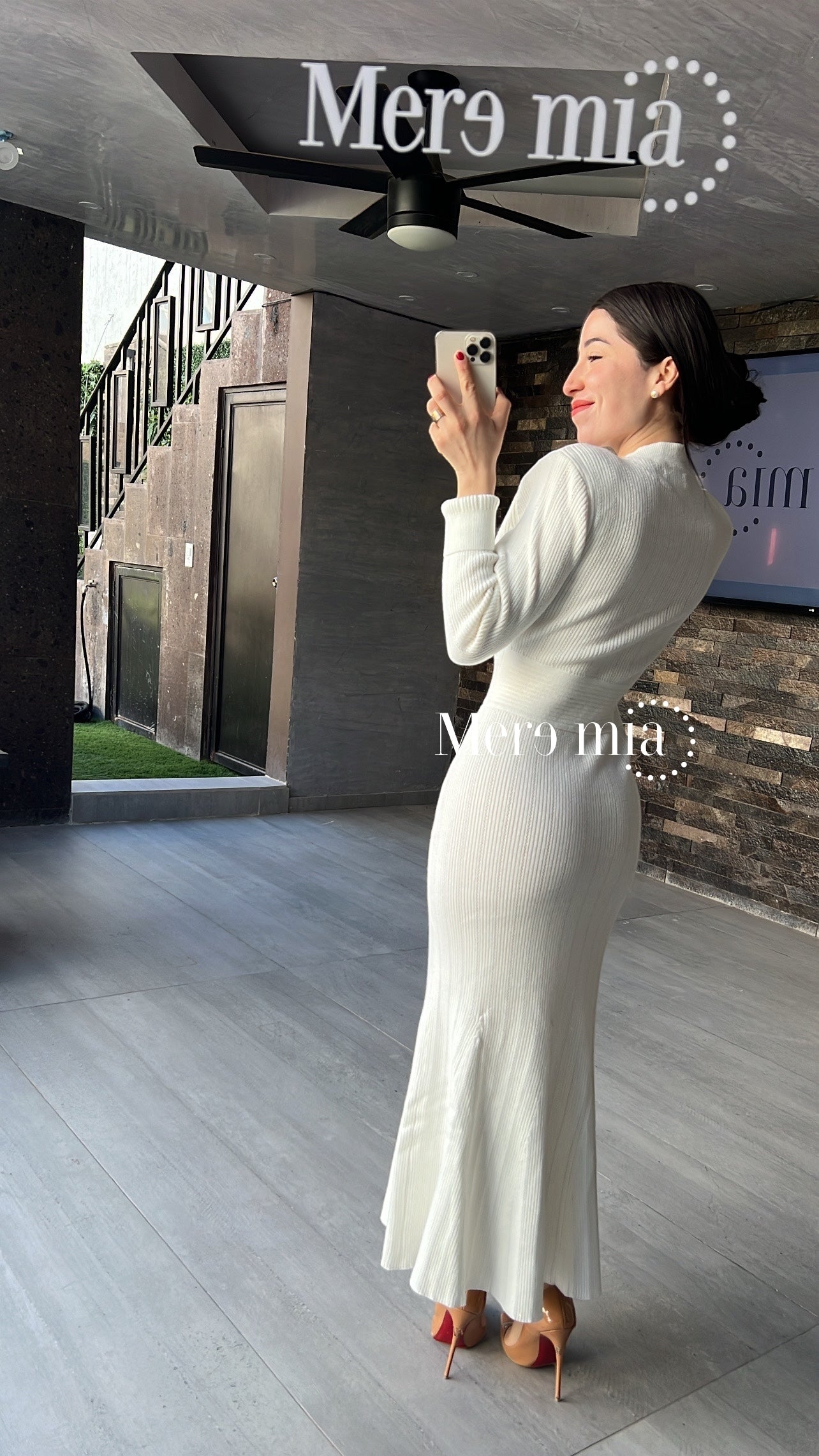 Vestido blanco rayado