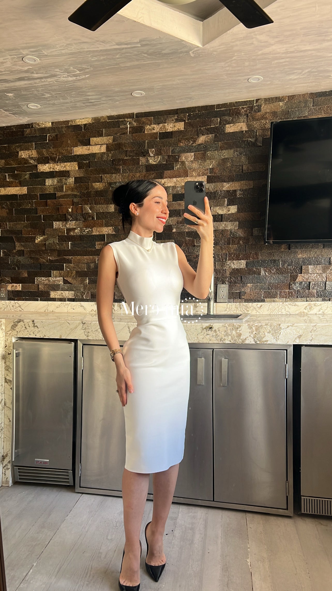 Vestido blanco cuello