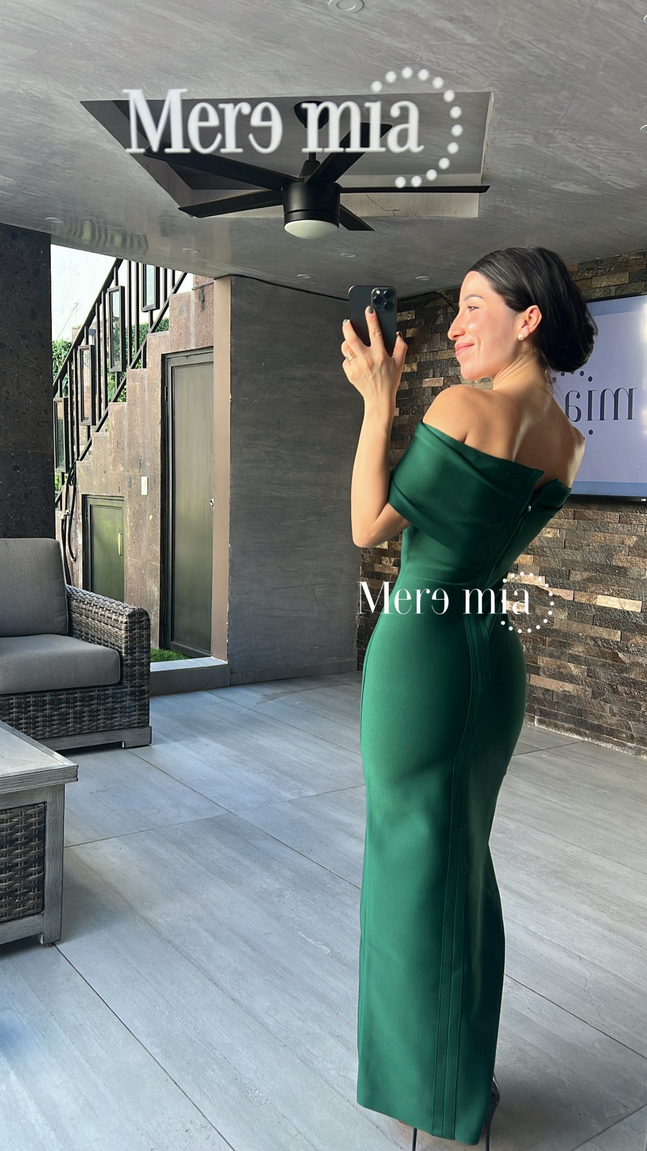 Vestido verde olan liso
