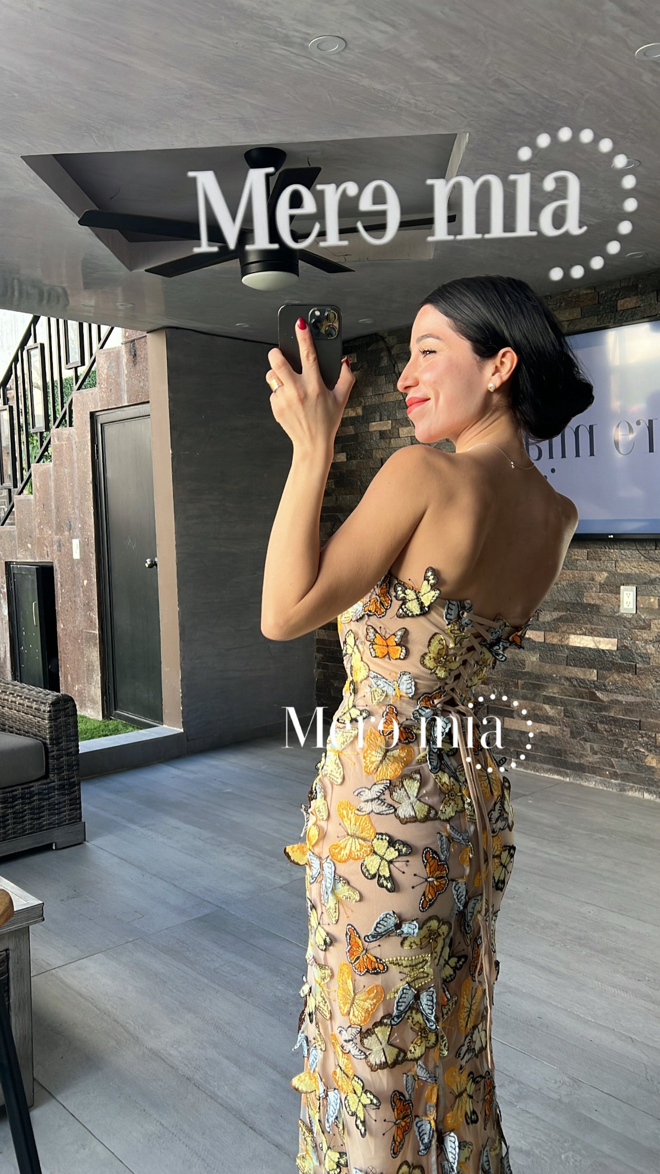 Vestido mariposas strapp