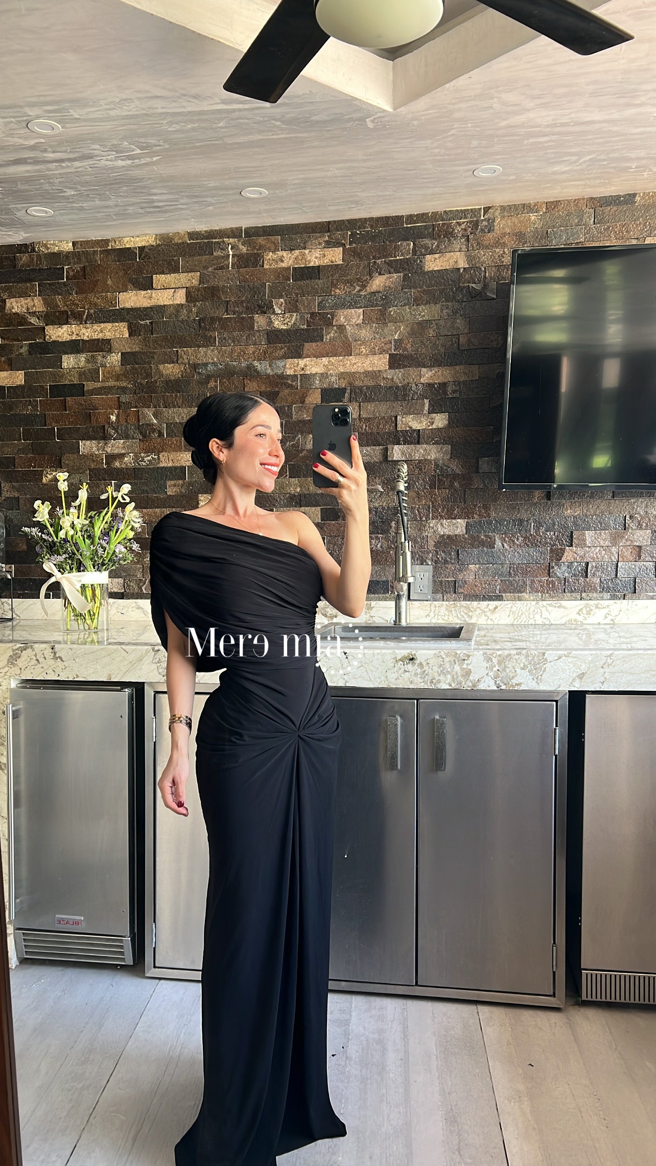 Vestido plisado nudo