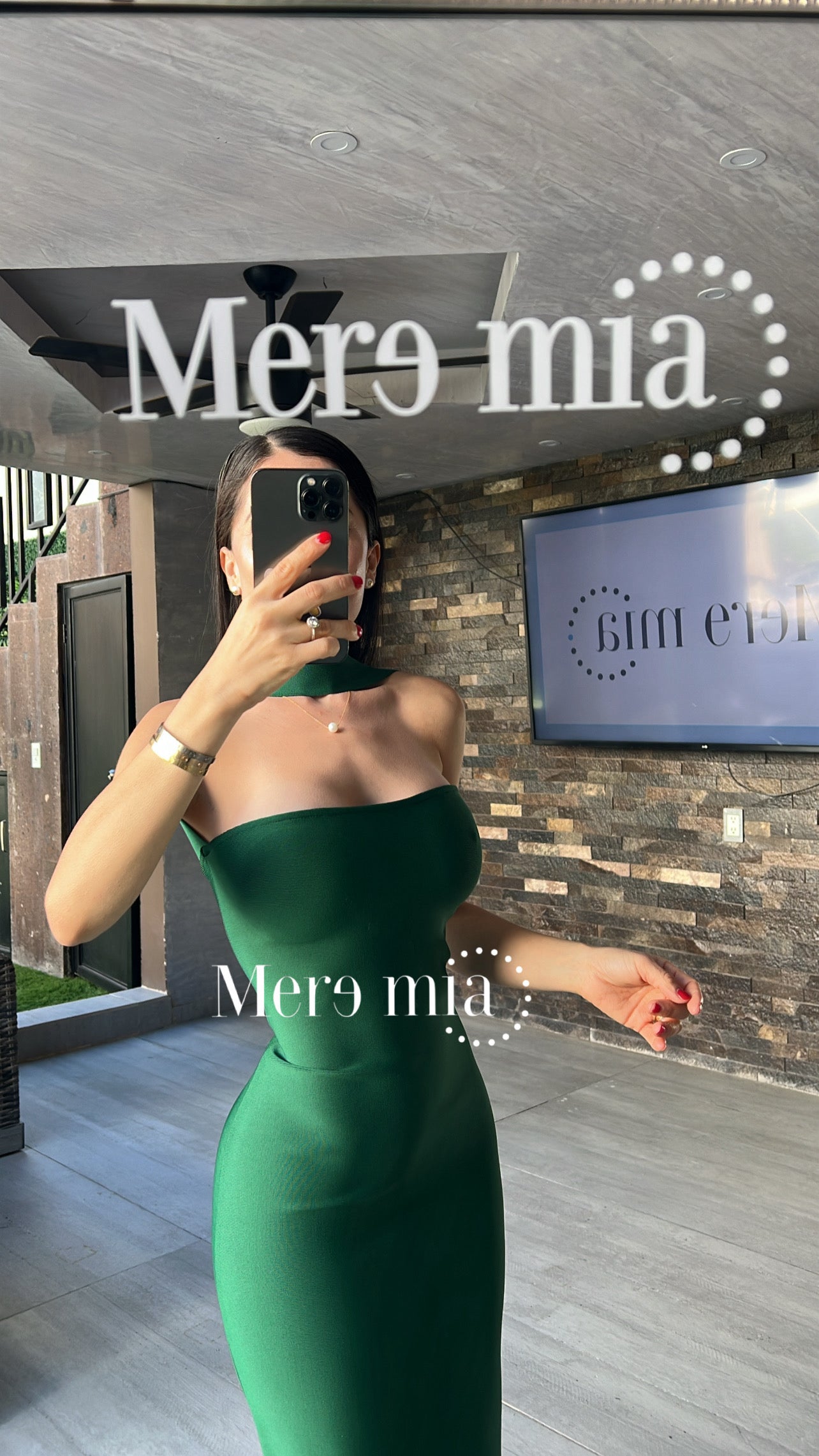 Vestido verde halter