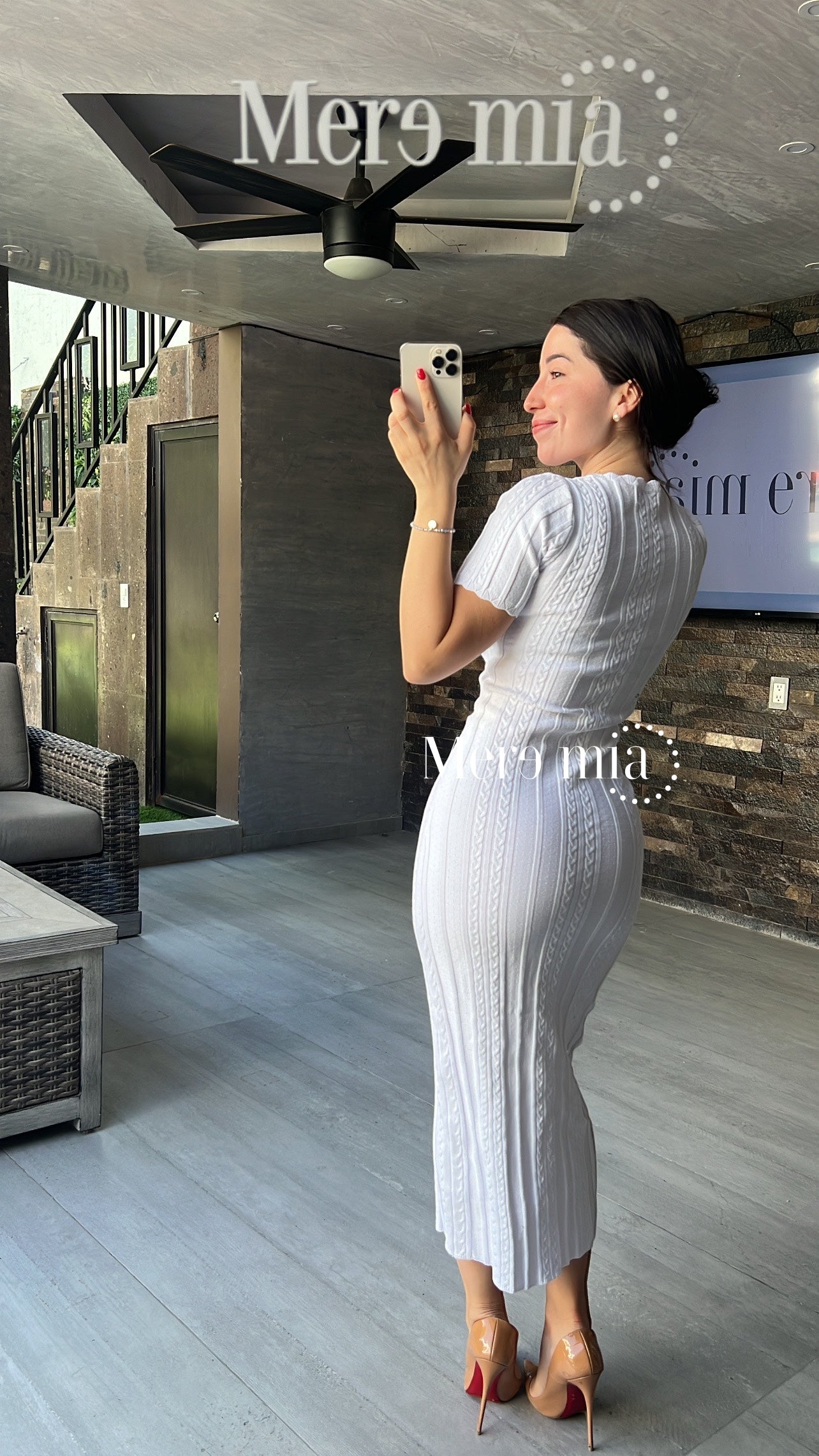 Vestido blanco mc rayas