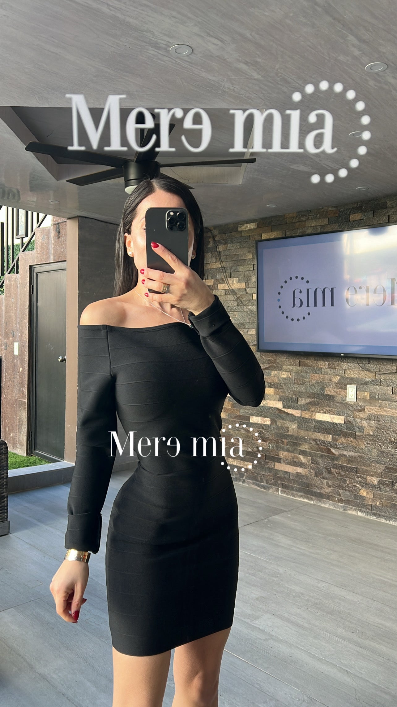 Vestido hombros rayas ml