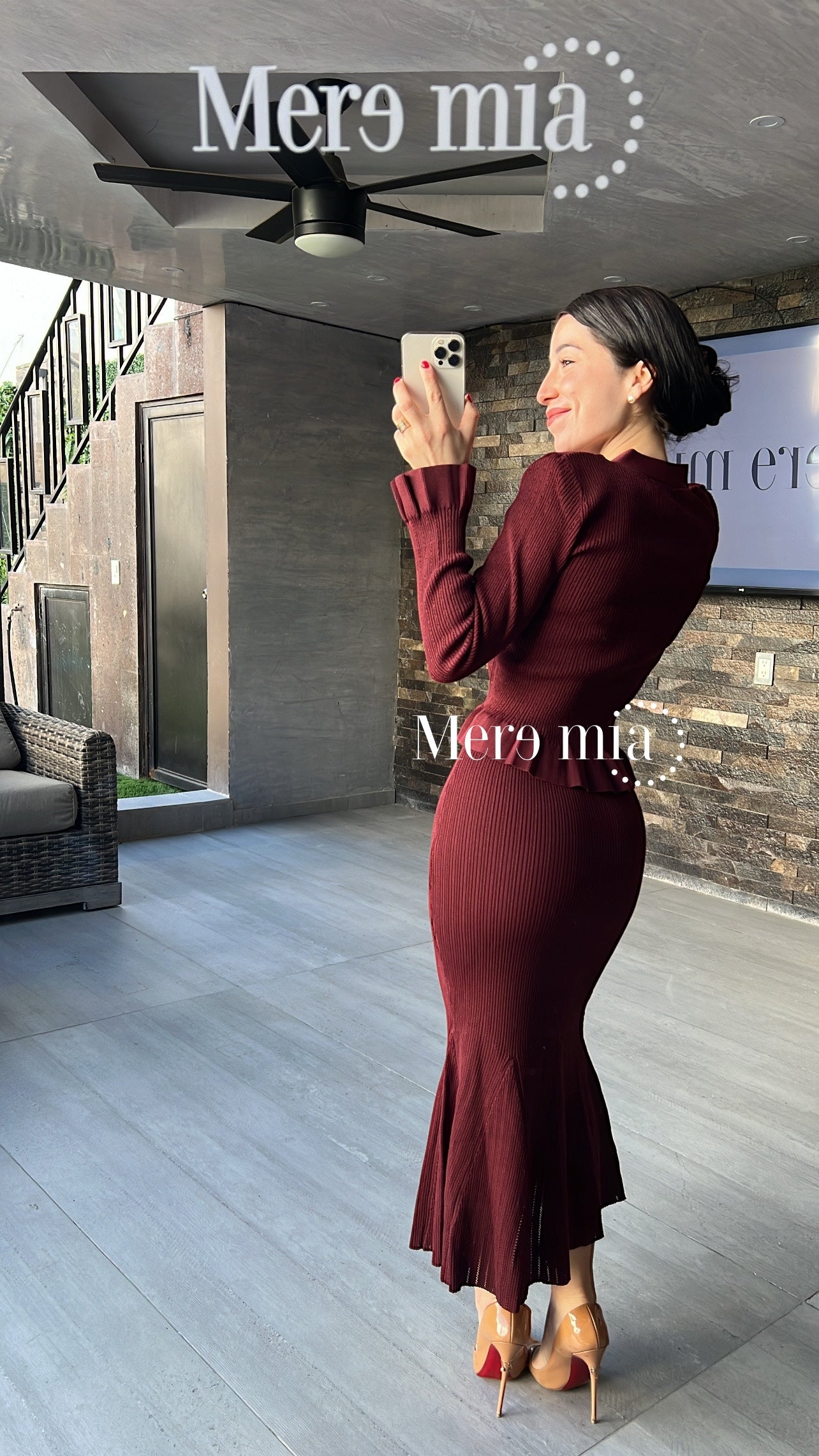 Conjunto tinto rayado