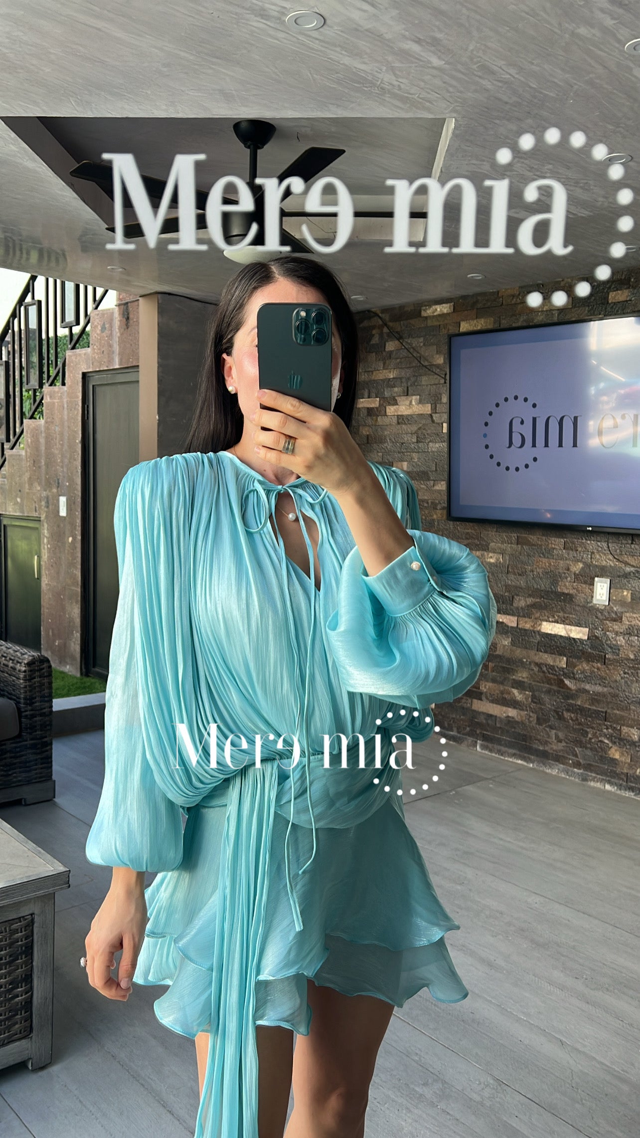 Vestido aqua olanes