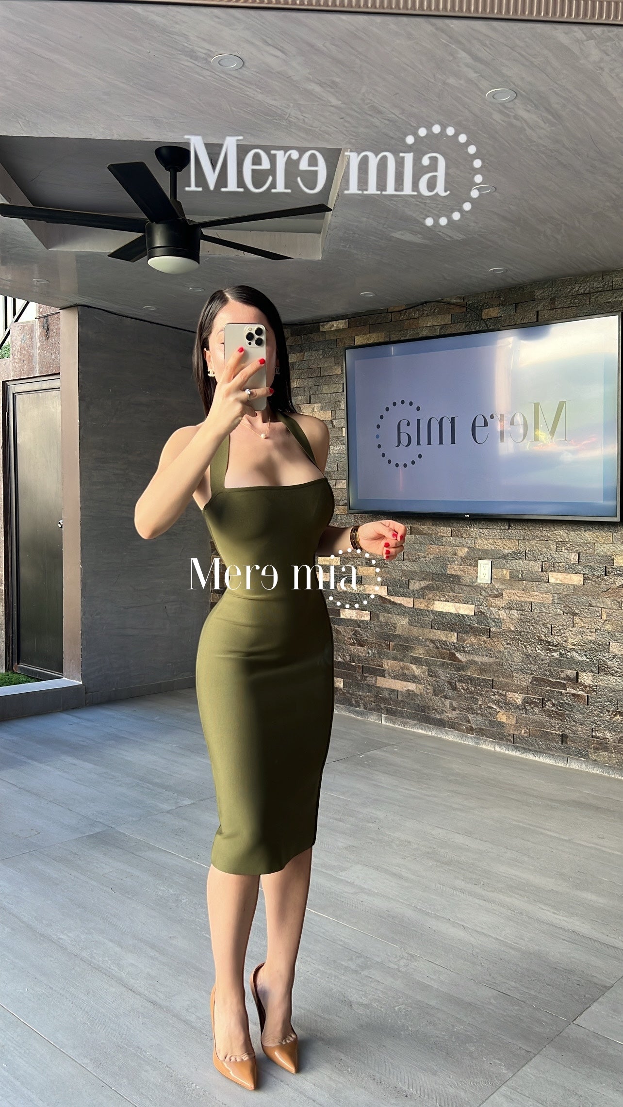 Vestido verde halter