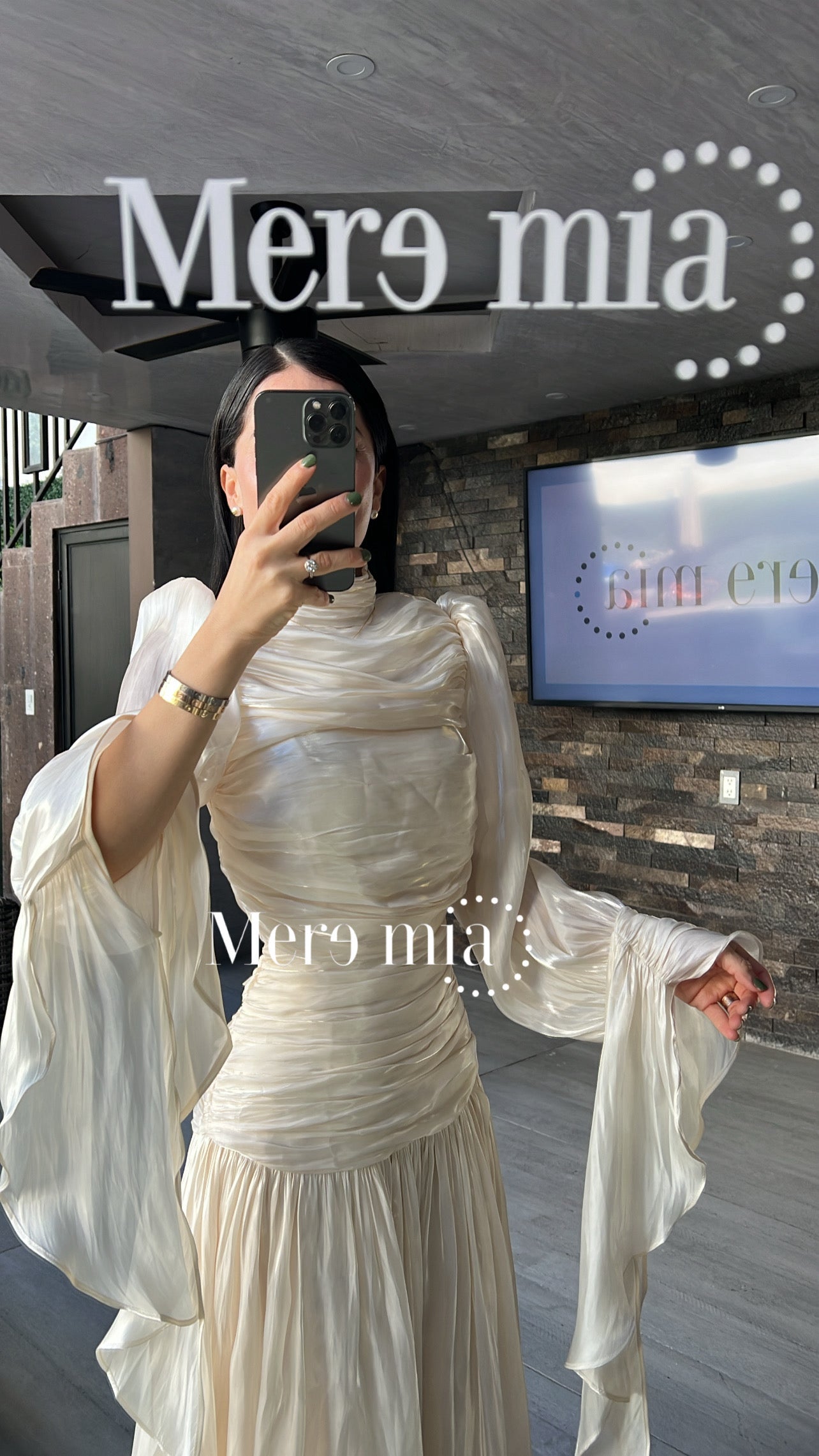 Vestido plisado corrugado