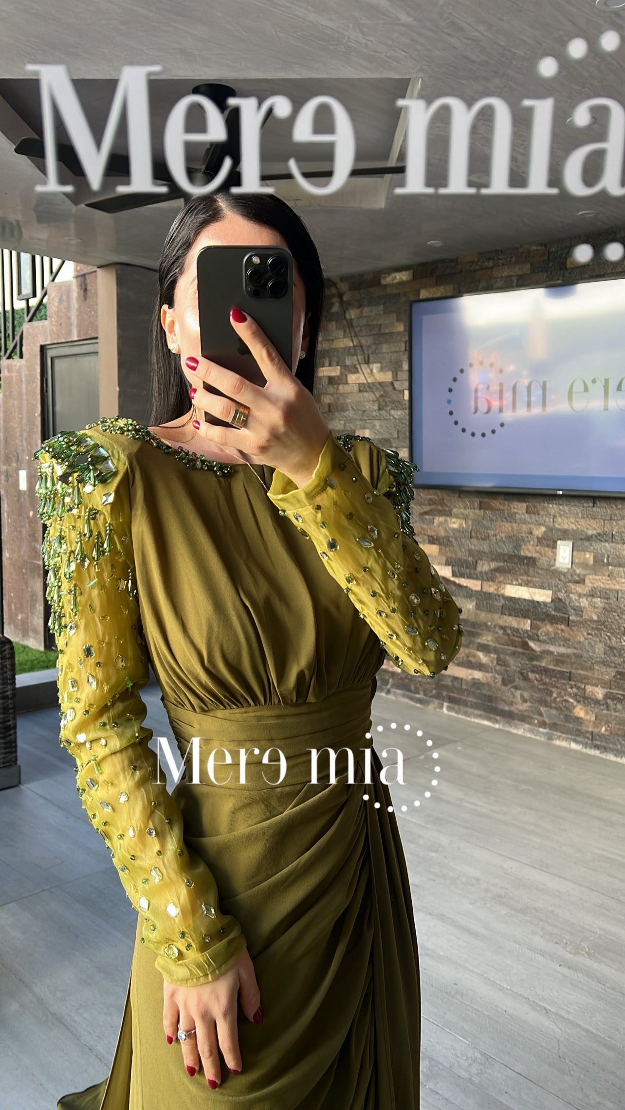 Vestido verde olivo ml