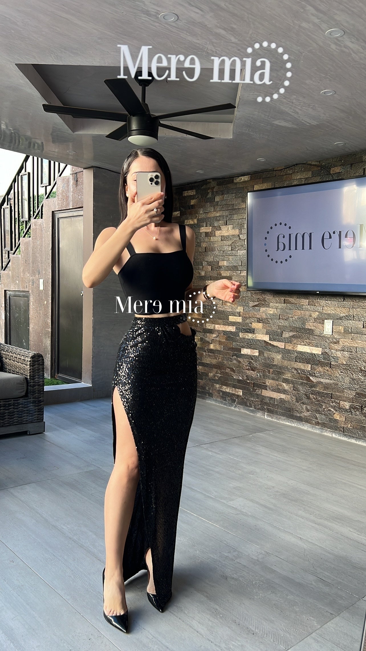 Conjunto negro lent strapp