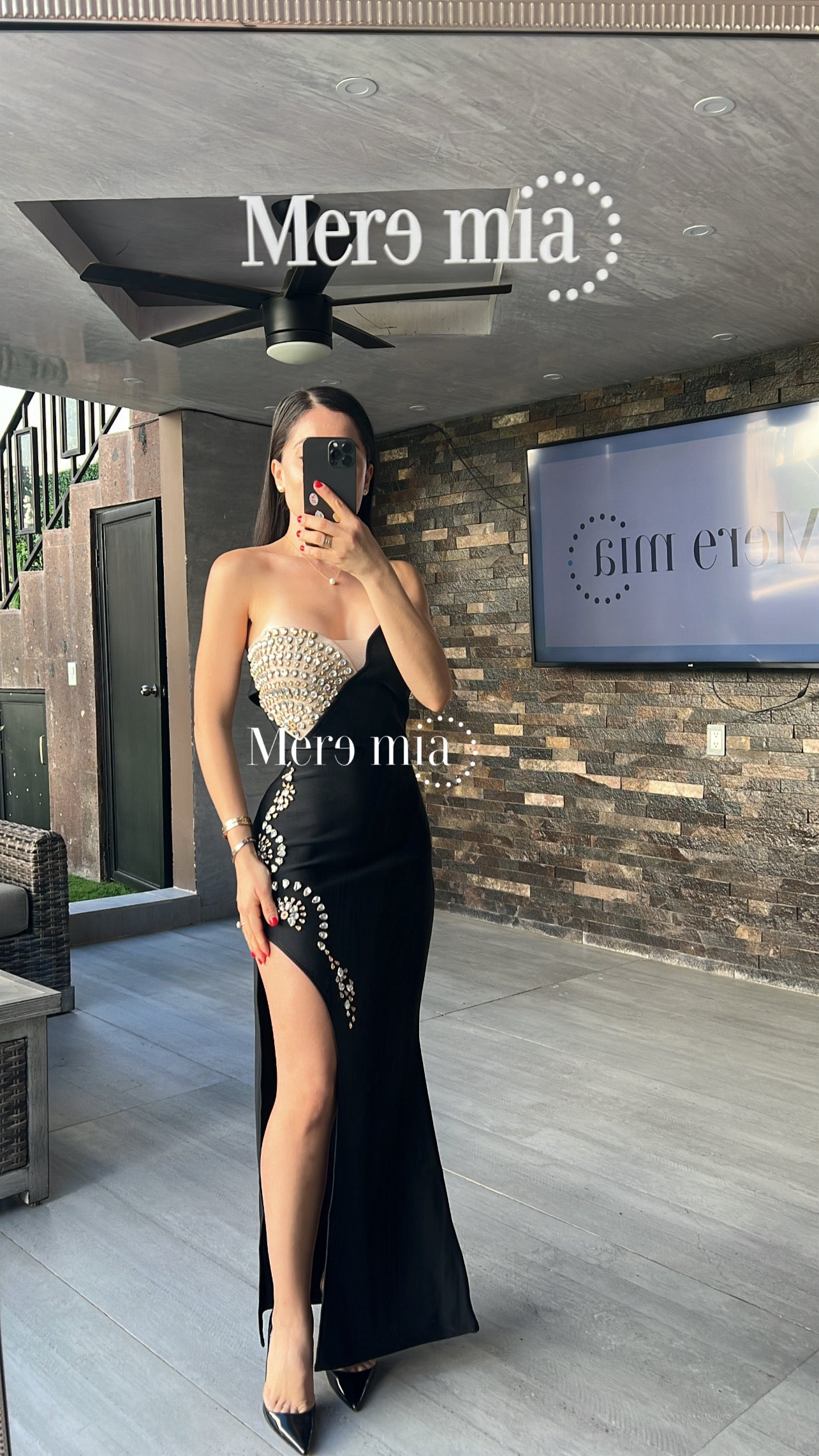 Vestido negro moka copa