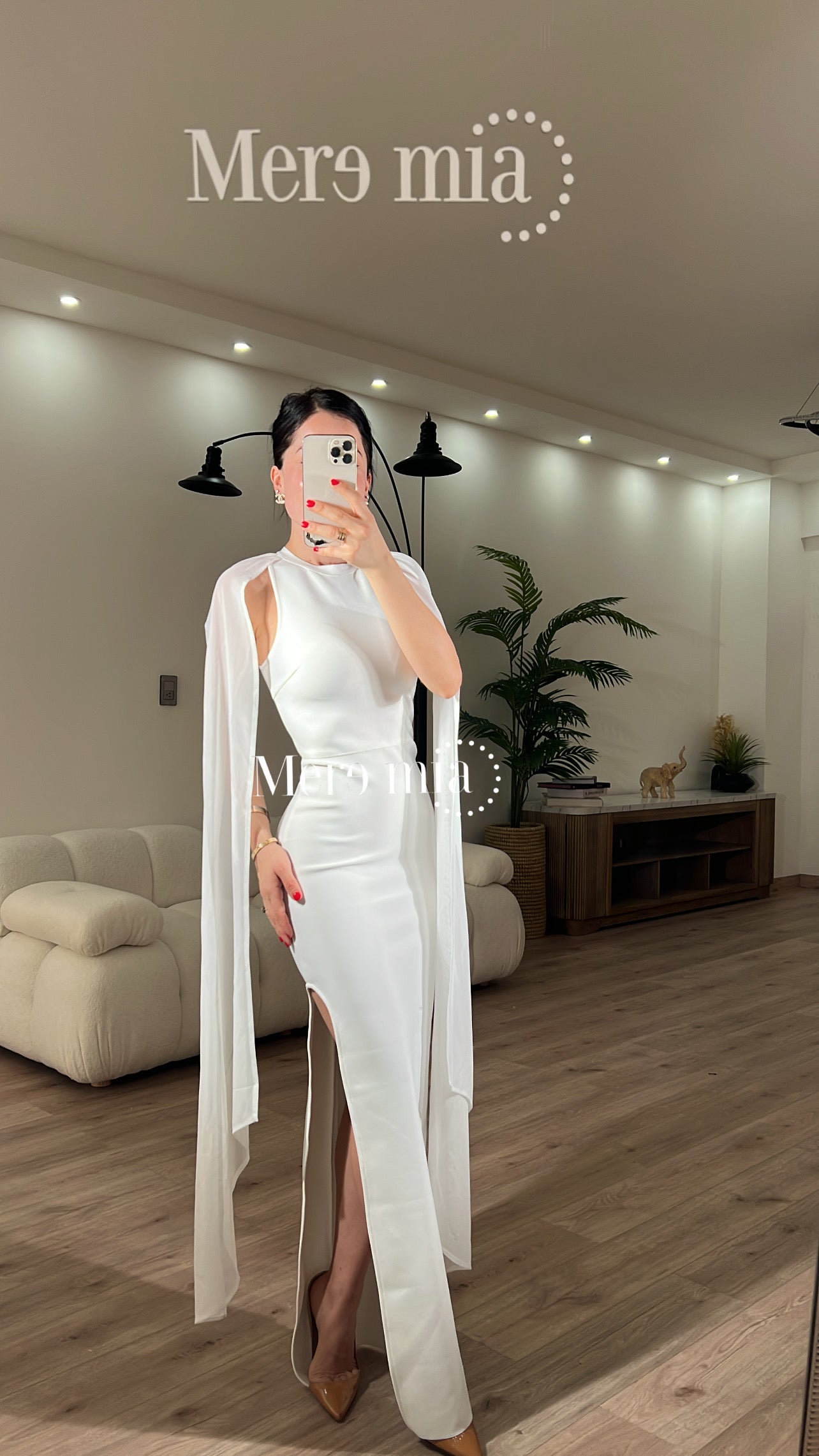 Vestido blanco mangas