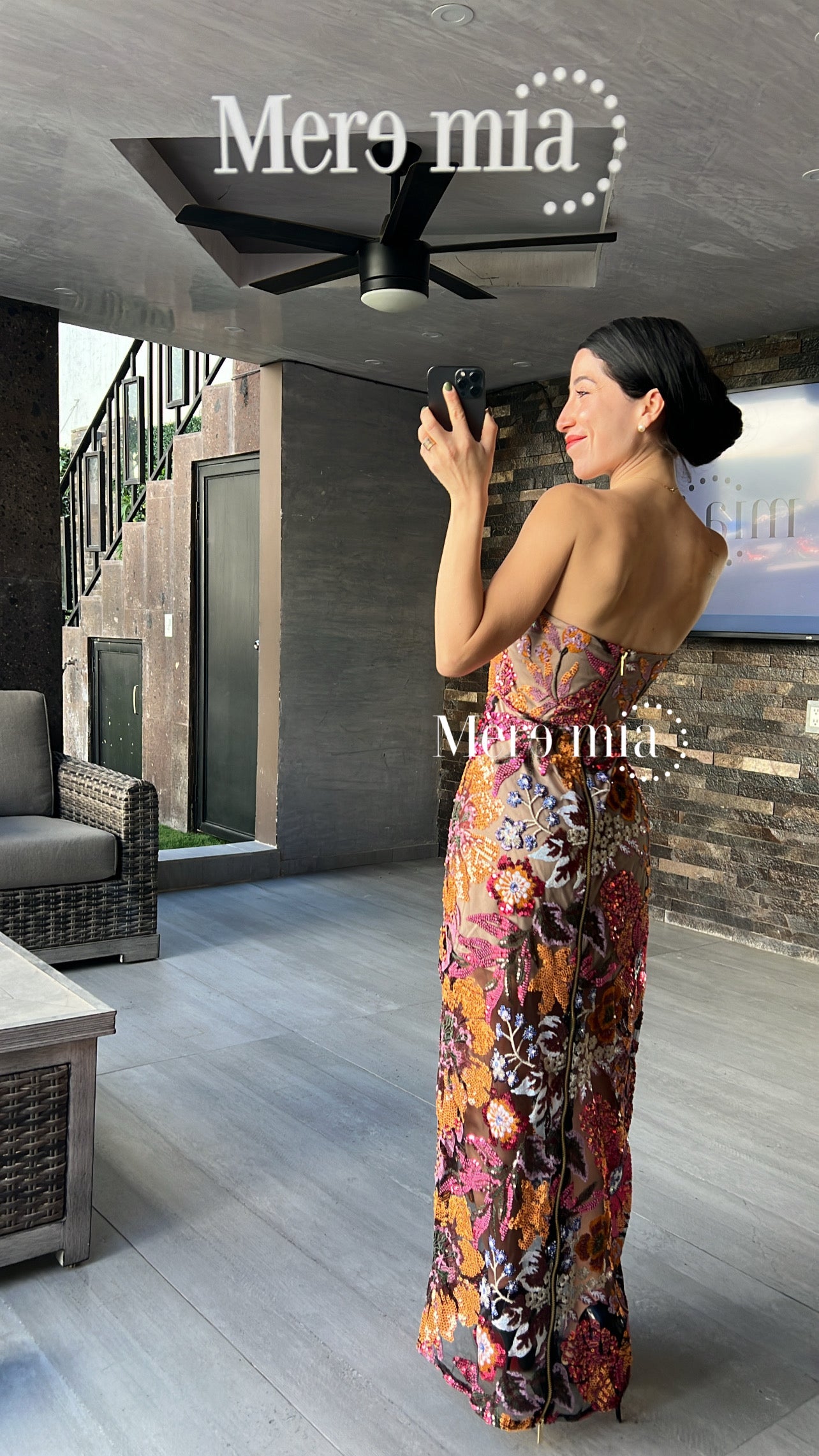 Vestido strapples flores