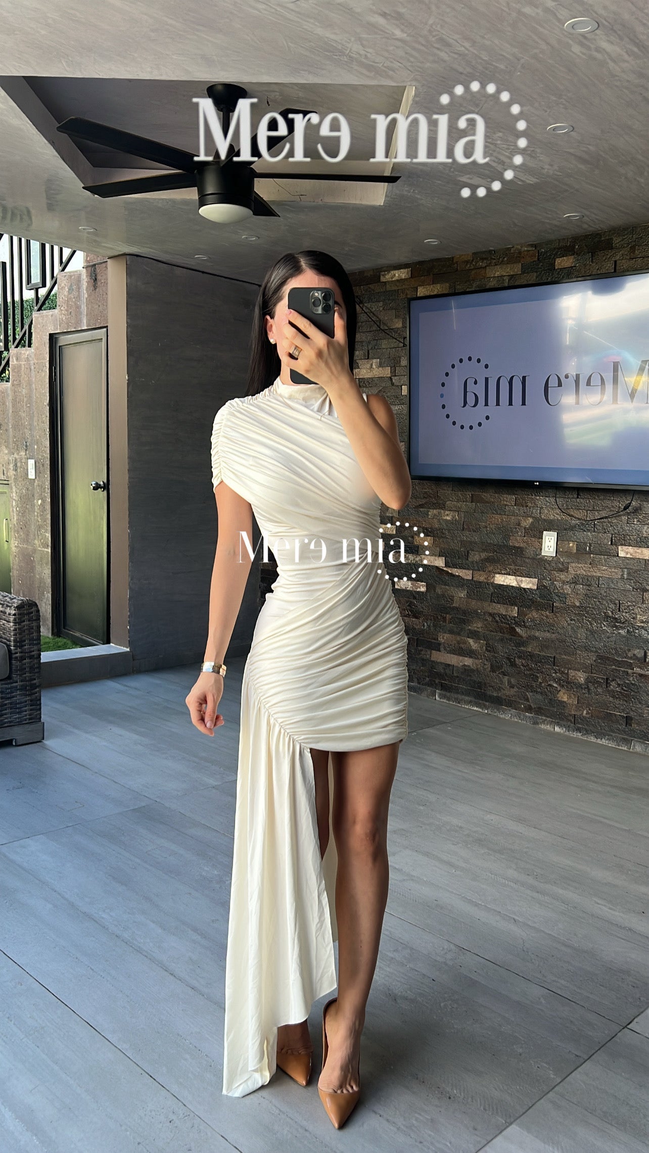Vestido cruzado estola