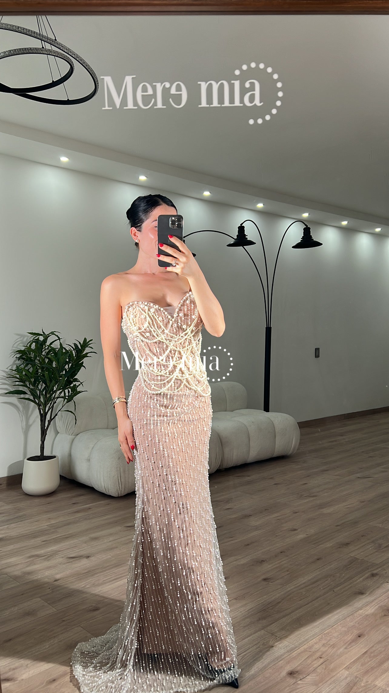 Vestido perlas gotas