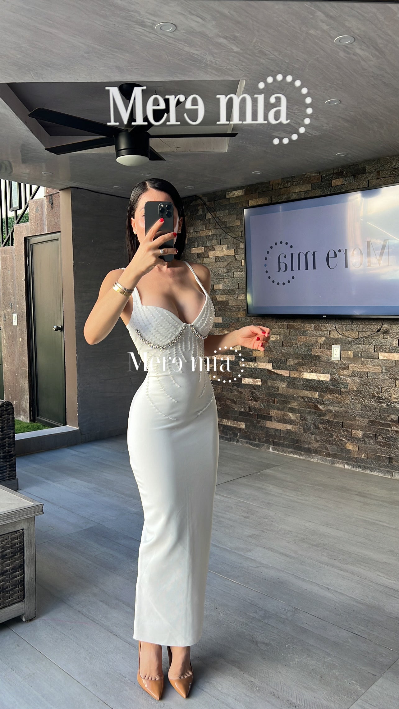 Vestido blanco lent copas