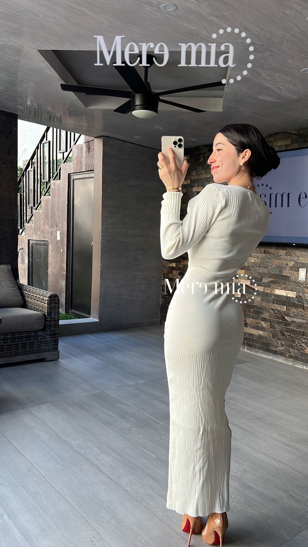 Vestido blanco sweater