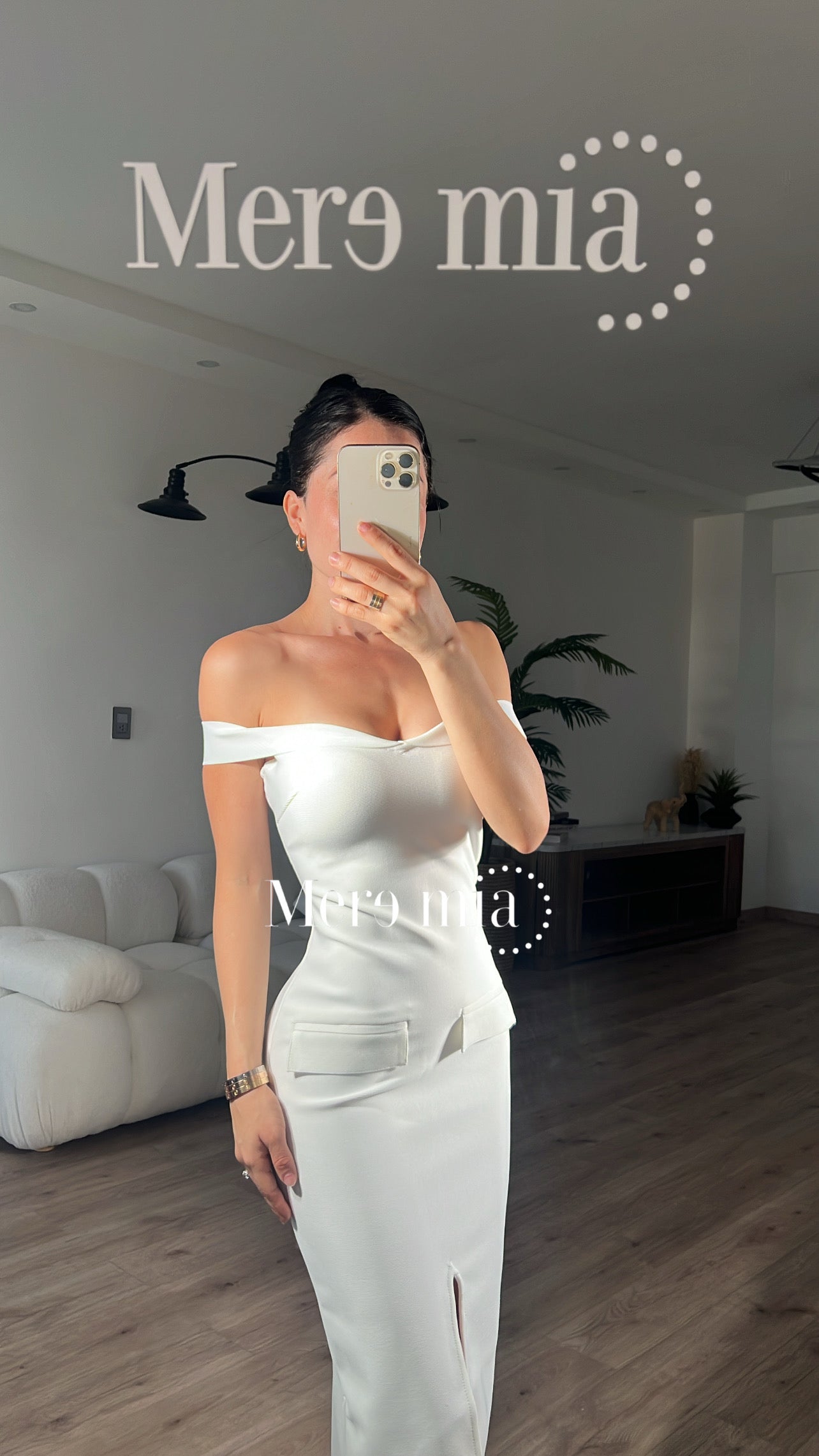 Vestido blanco hombro li