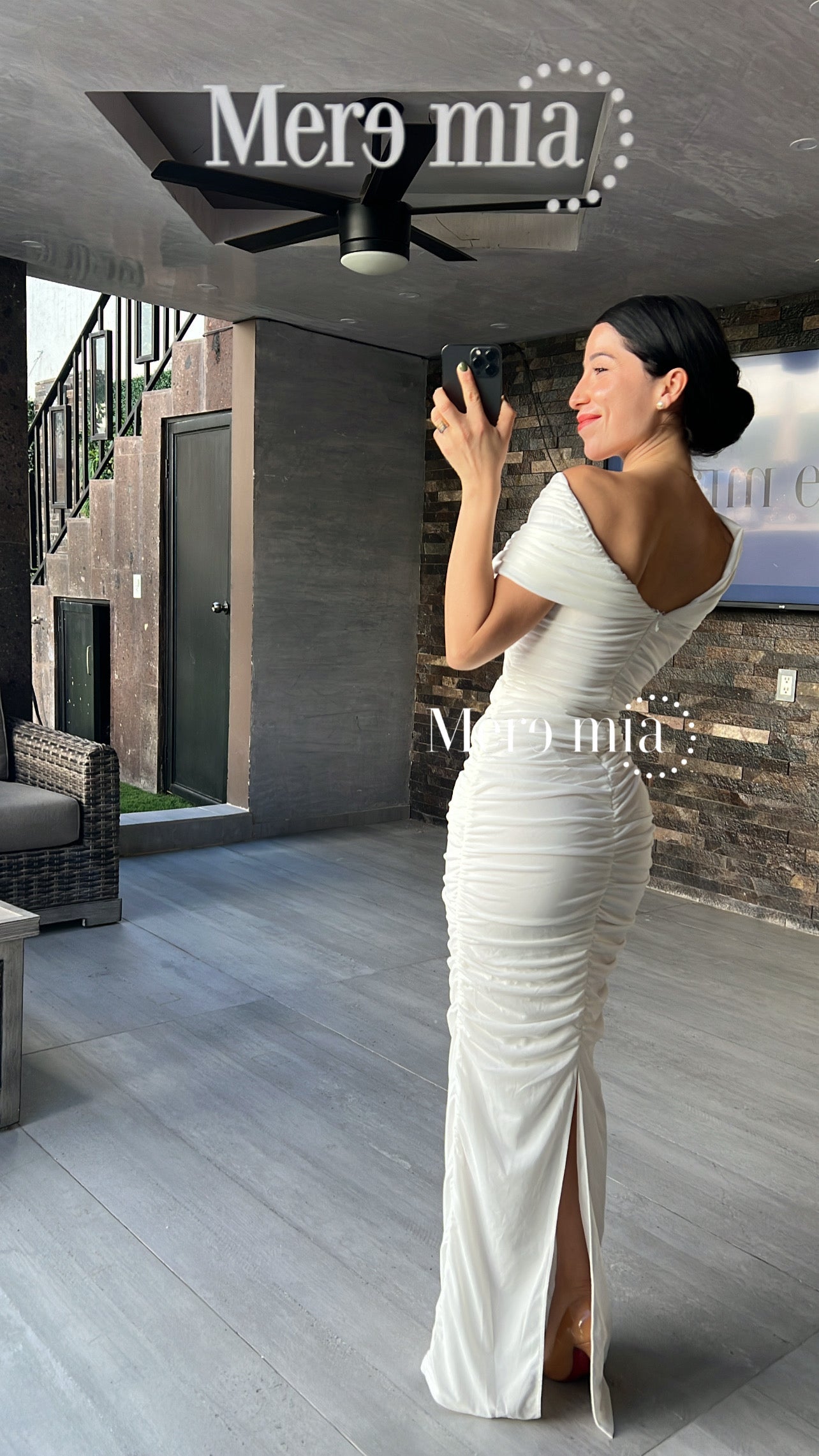 Vestido Blanco Cut-Out y Escote Cruzado