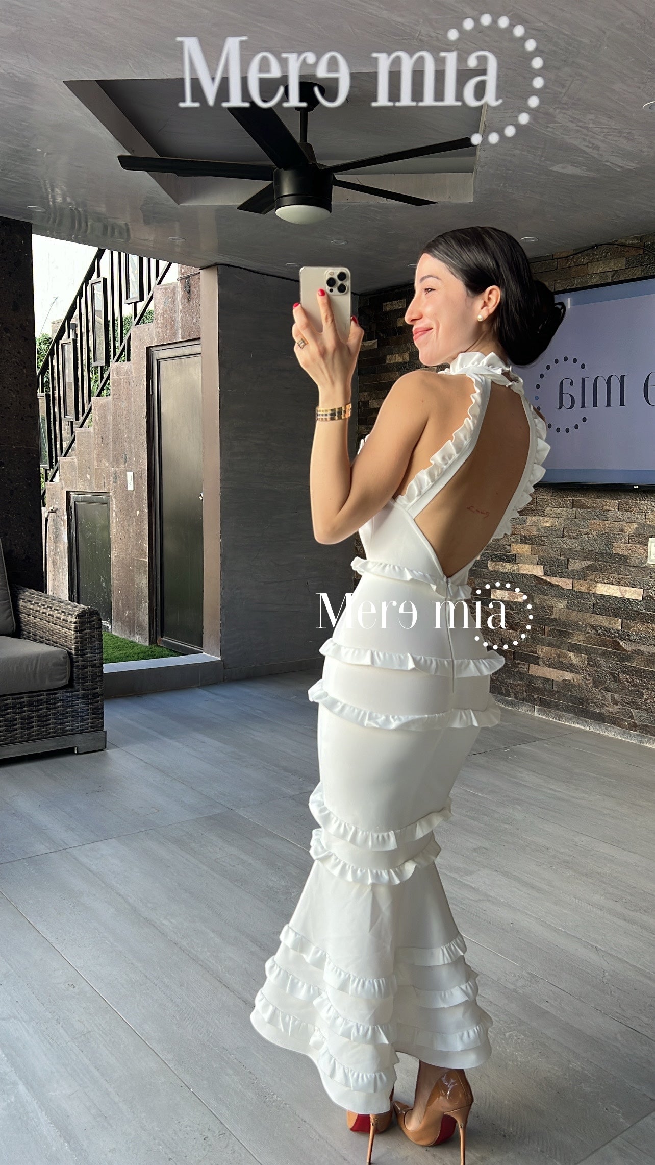 Vestido blanco esc olanes