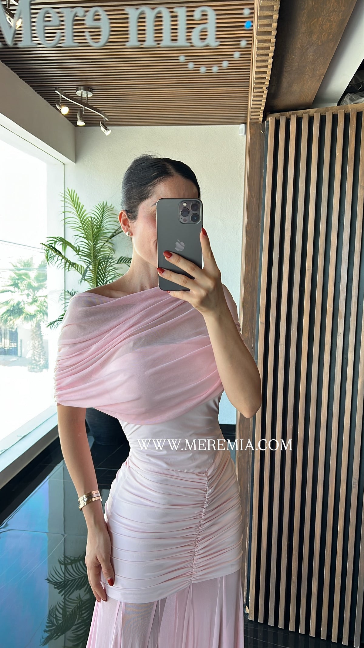 Vestido plisado hom